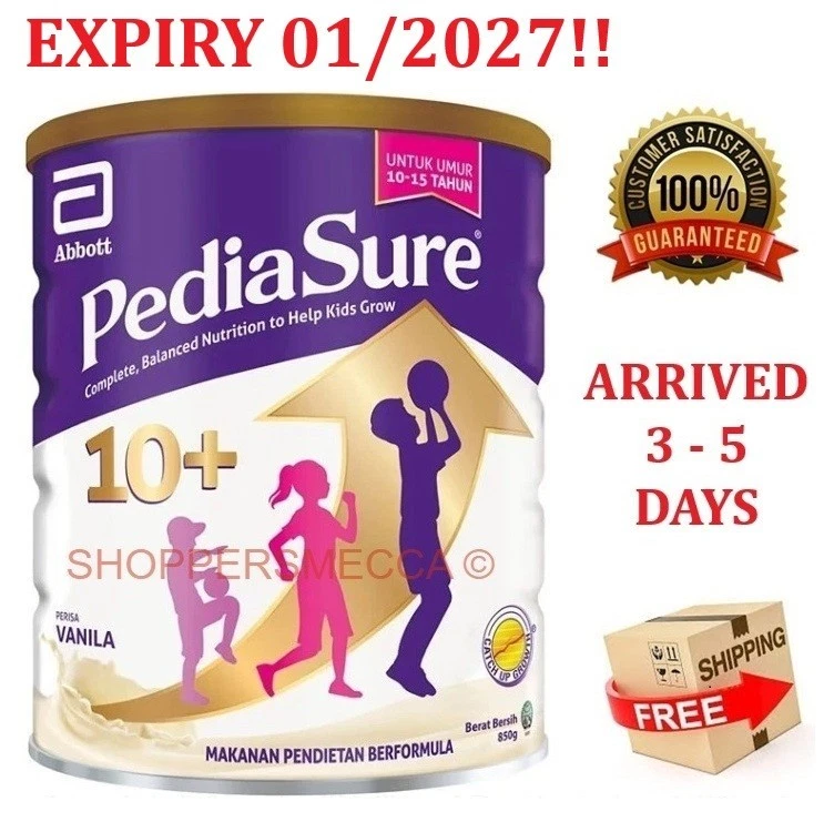 Abbott Pedia Sure 10+ Optiheight Increase Height 10-15 Yrs Old 850g Vanilla