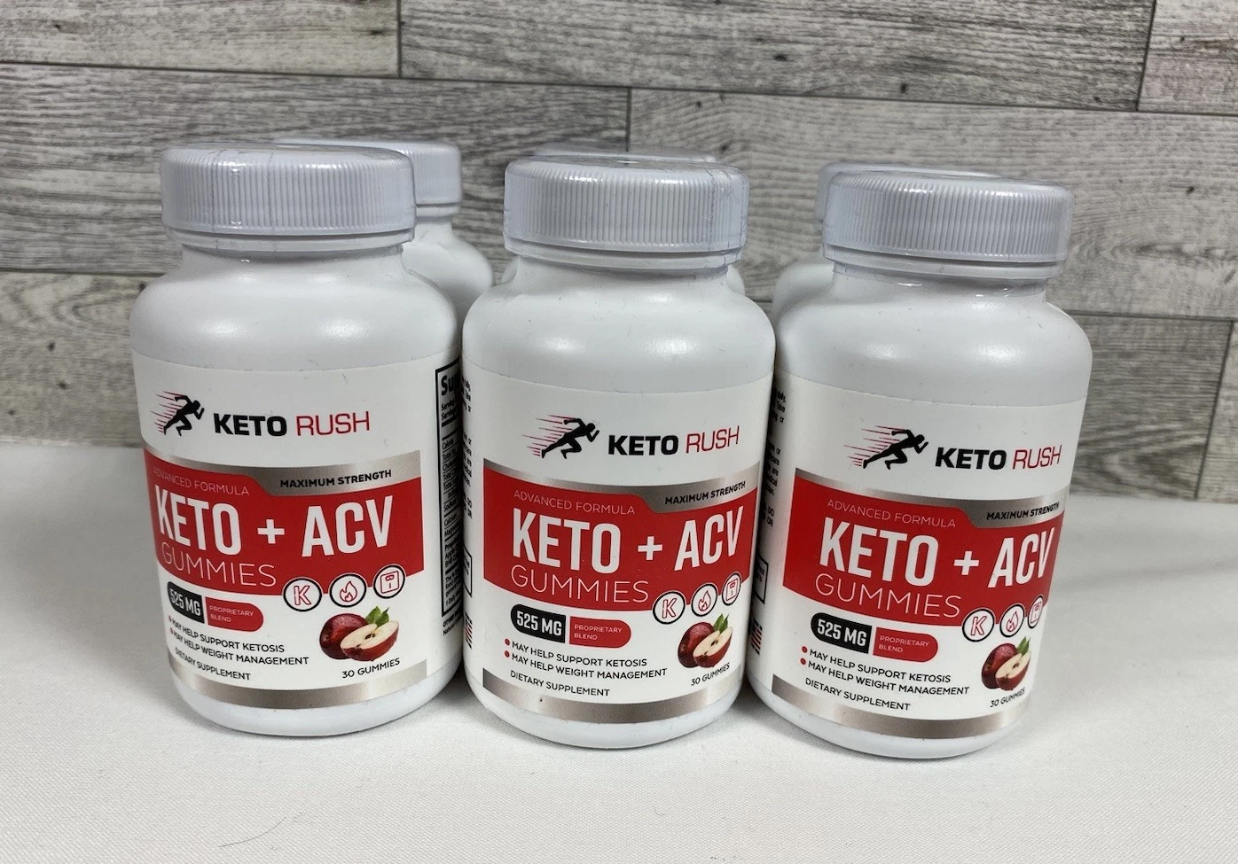 Keto Rush Keto + ACV Help Ketosis & Weight Management Support (6) 180 Gummies