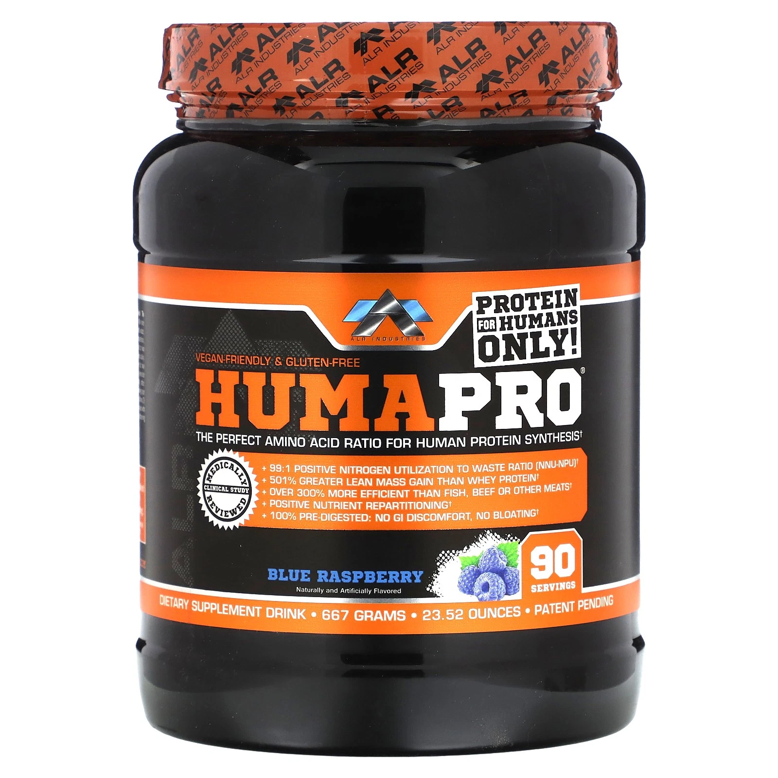 HumaPro, Blue Raspberry, 23.52 oz (667 g)