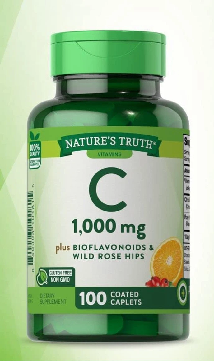 NATURE'S TRUTH - Vitamin C 1000mg with Bioflavonoids Rose Hips-100 Caplets