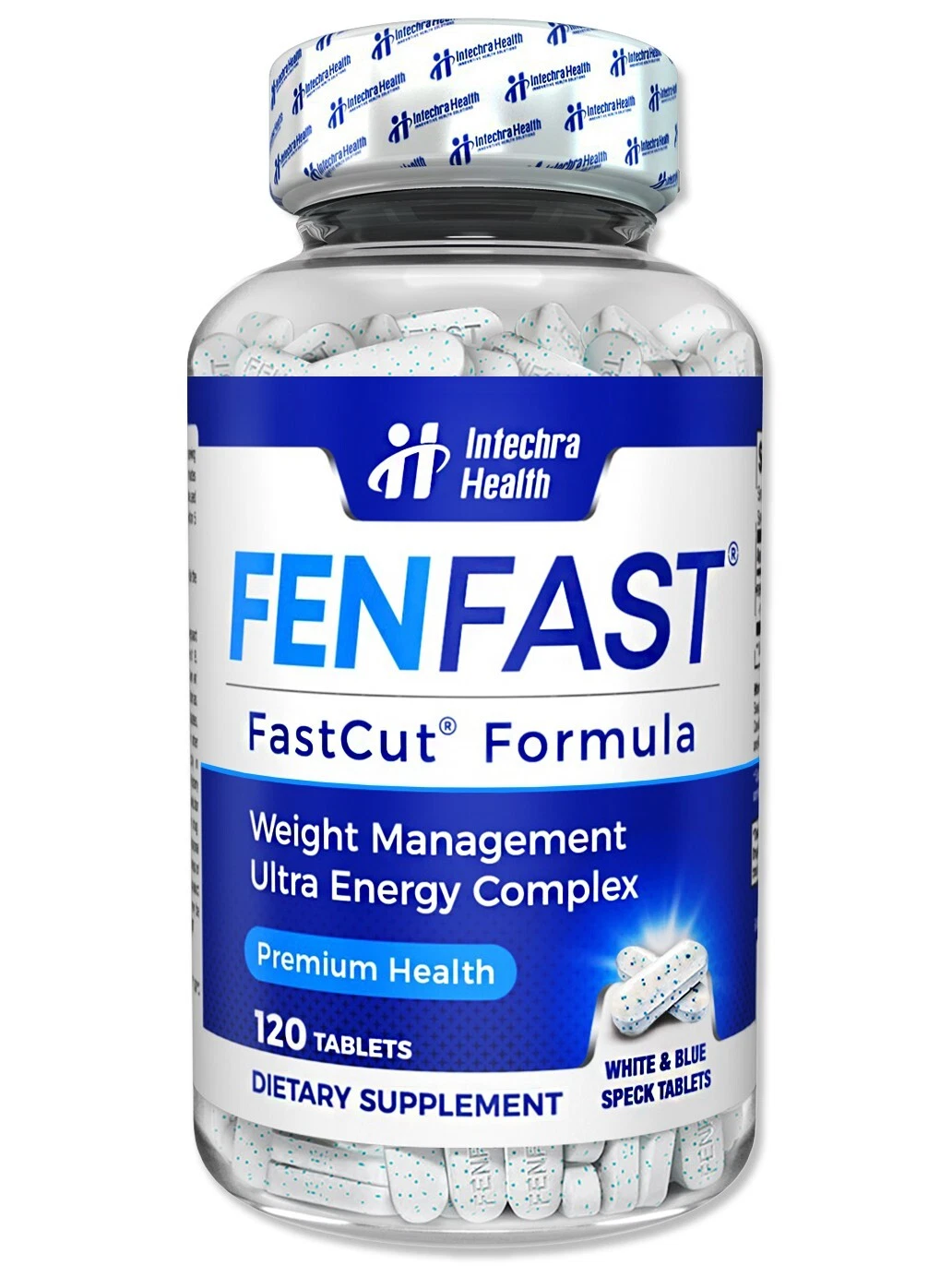 FENFAST® 375 Real Diet Pills + Caffeine Official White/Blue Tablets 120ct