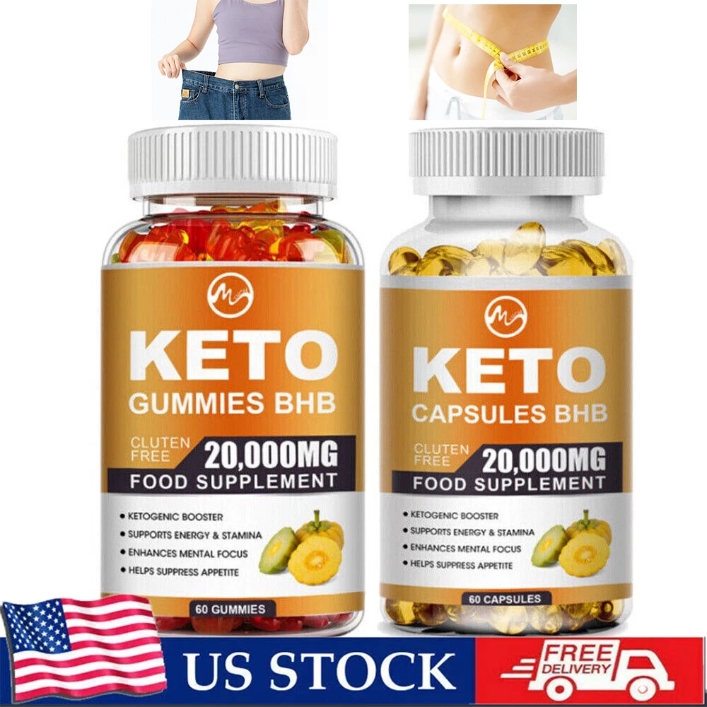 Keto BHB Gummies Keto Diet Capsules Fat Burner Apple Cider Vinegar Weight Loss