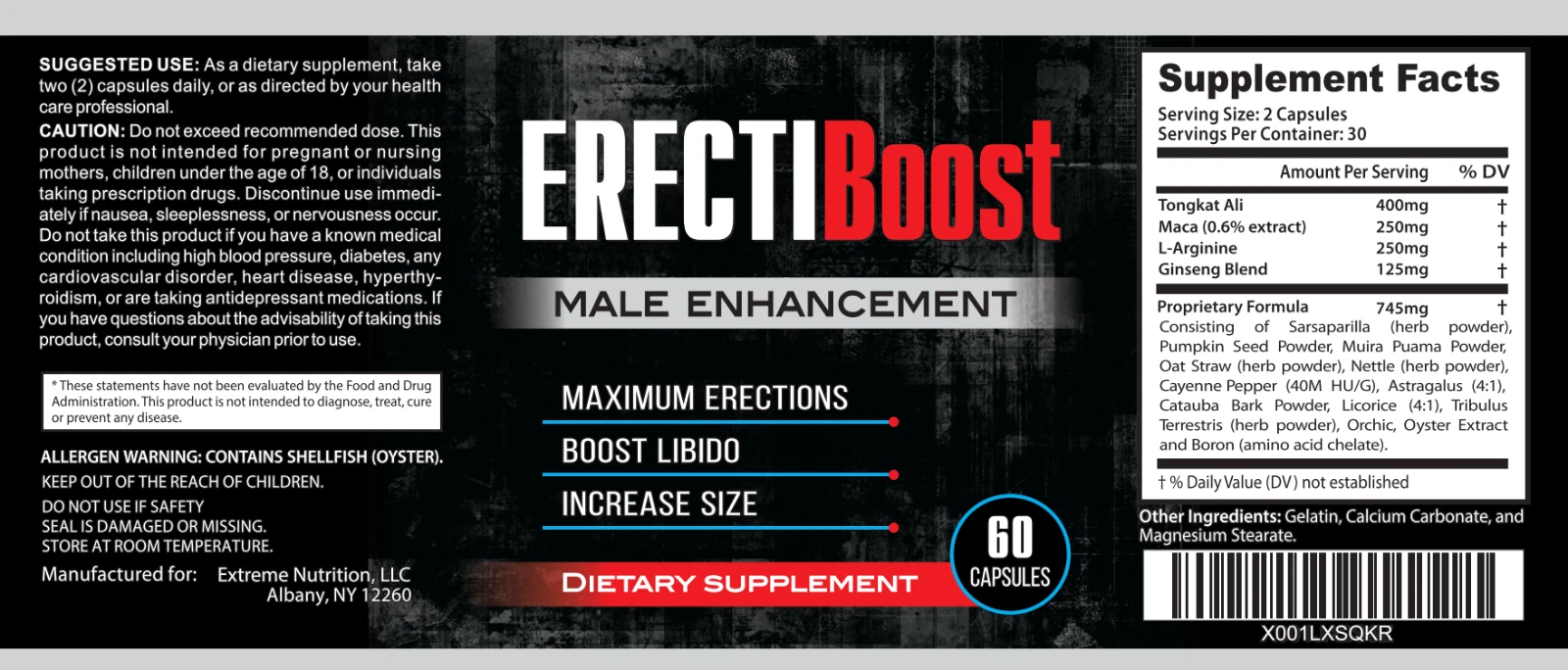 ErectiBoost - #1 Male Enhancement Pill - MASSIVE Size, Energy, Drive, Power