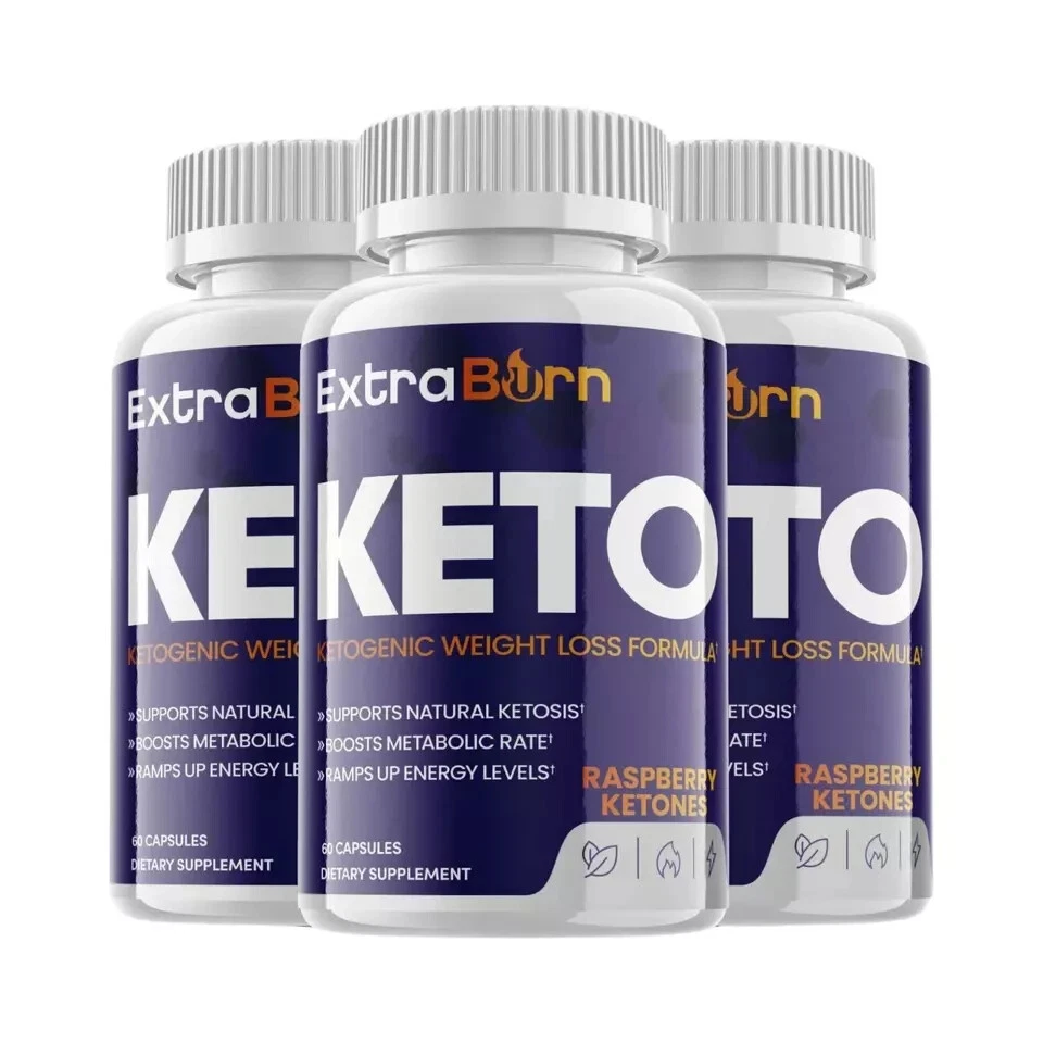 Extra Burn Keto Advanced Formula Weight Loss Supplement (180 Capsules) 3-Pack