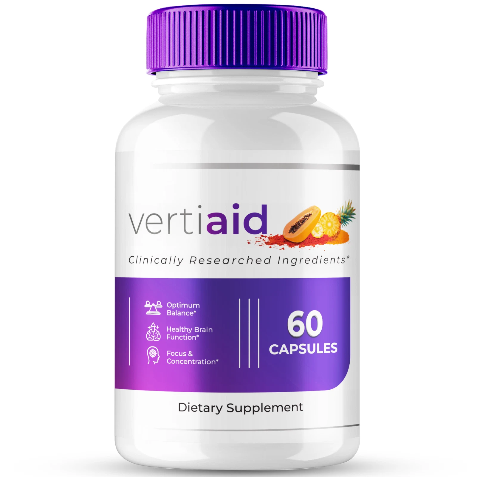 VertiAid Capsules, Official Verti Aid Brain and Memory Supplement Pills 60ct