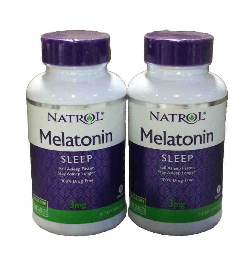2pk Natrol Melatonin Sleep Aid Tablets 3mg 240ct (L)