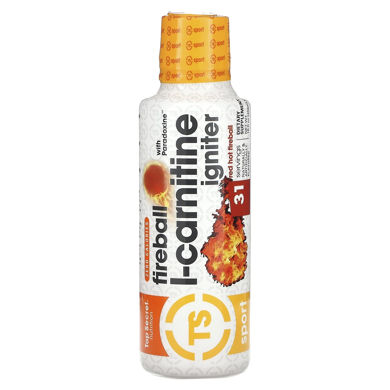 Sport, Fireball with Paradoxine, L-Carnitine Igniter, Red Hot Fireball, 16 fl oz