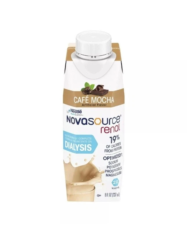 Nestle Novasource Renal Cafe Mocha Flavor 8 oz -Case of 24