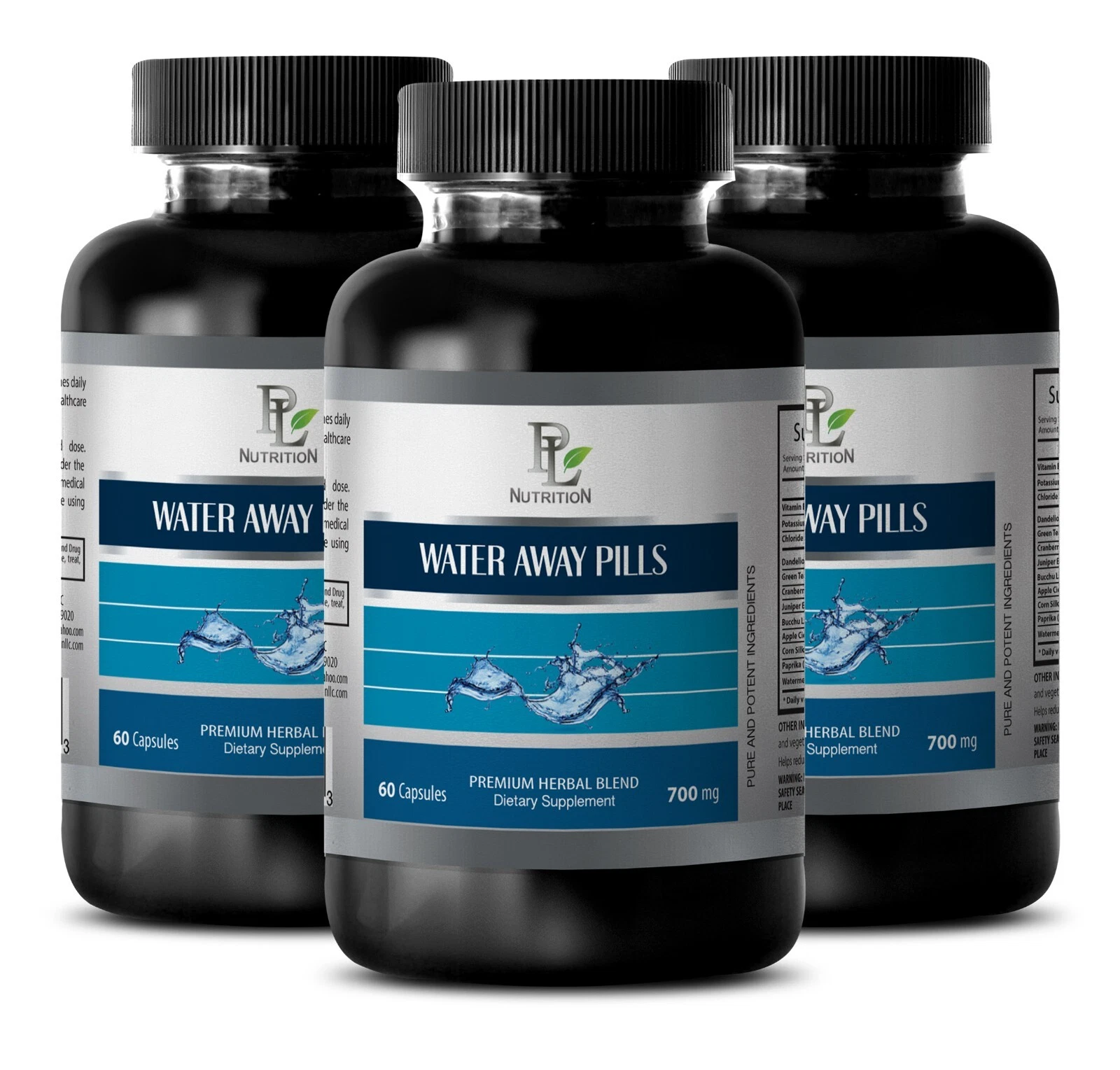 WATER WEIGHT LOSS - Dandelion, Watermelon, Potassium, Juniper Berry 3Bot