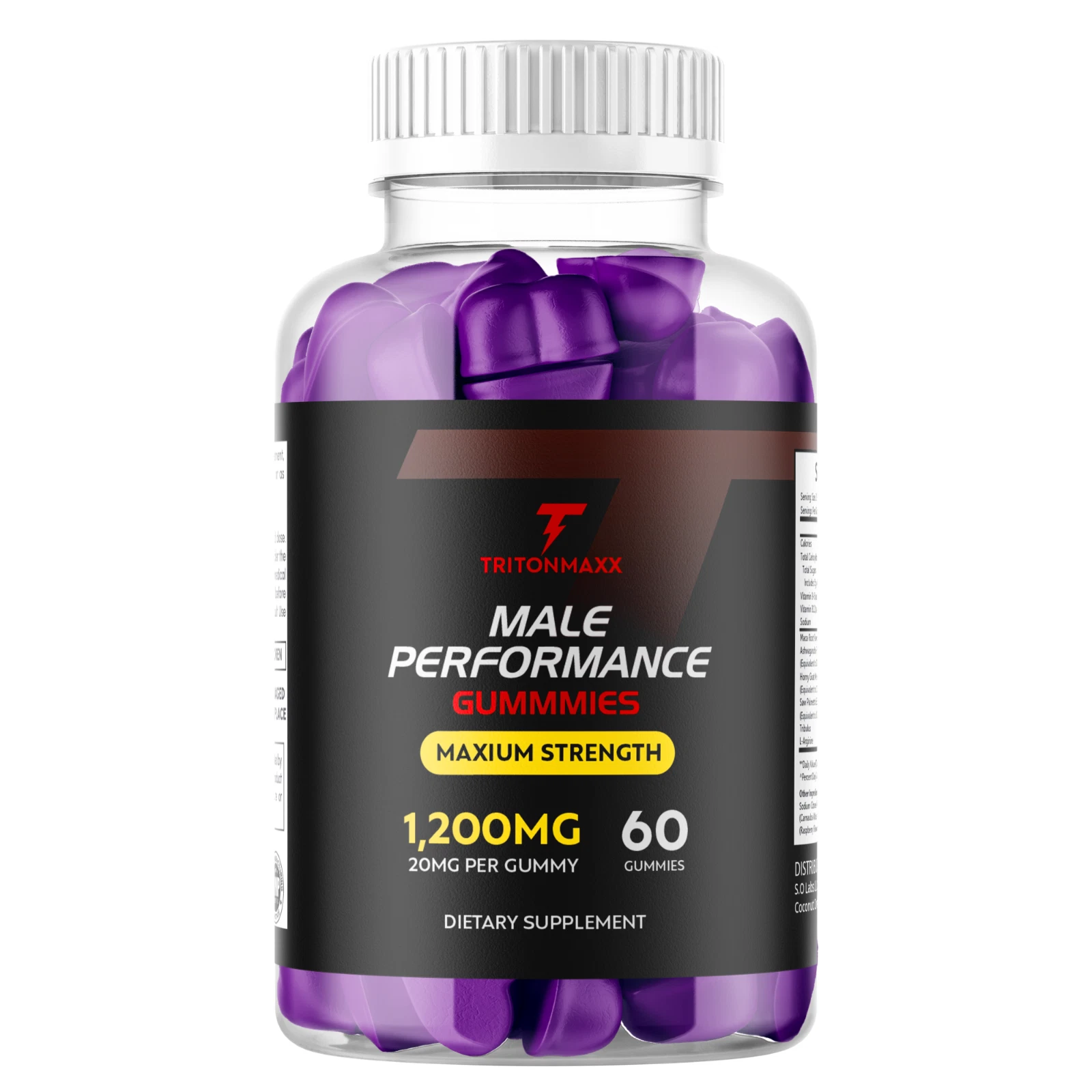 Triton Maxx Gummies for Men Max Strength Formula Vitamin Supplement 60 Gummies