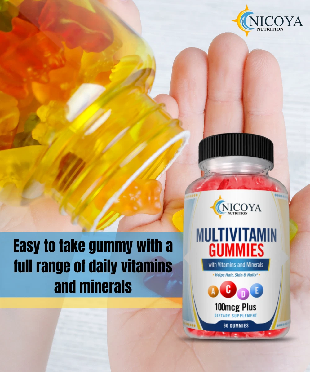 Family MultiVitamin Gummy 100mcg | Biotin, Vitamin A, C & E, Zinc & Vitamin B-12