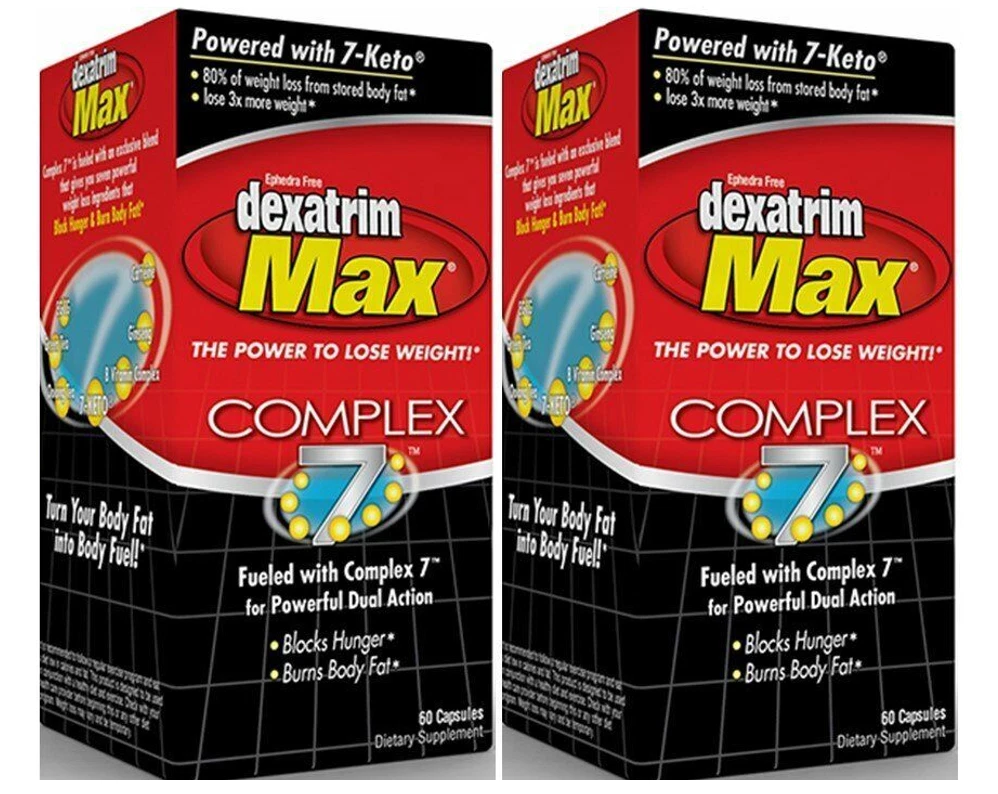 Dexatrim Dexatrim Max Complex 7 Dietary Supplement Capsules, 60 caps (Pack of 2)