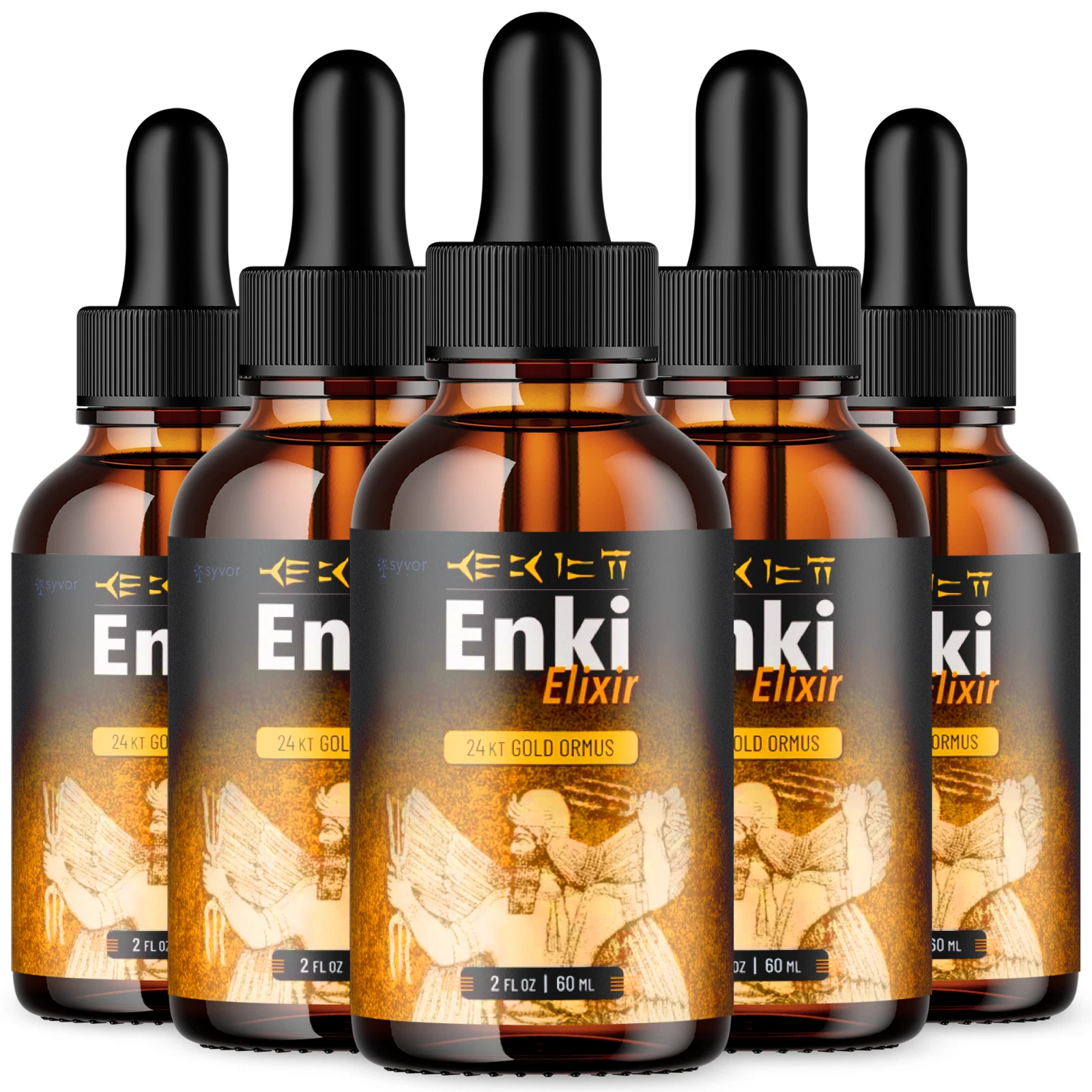 (5 Pack) Enki Elixir Advanced Supplement Drops Nootropic Brain Support 2ML