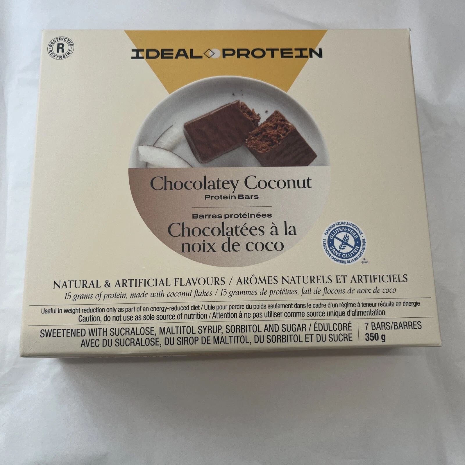 Ideal Protein Chocolatey Coconut bars BB 09/30/26 FREE Ship