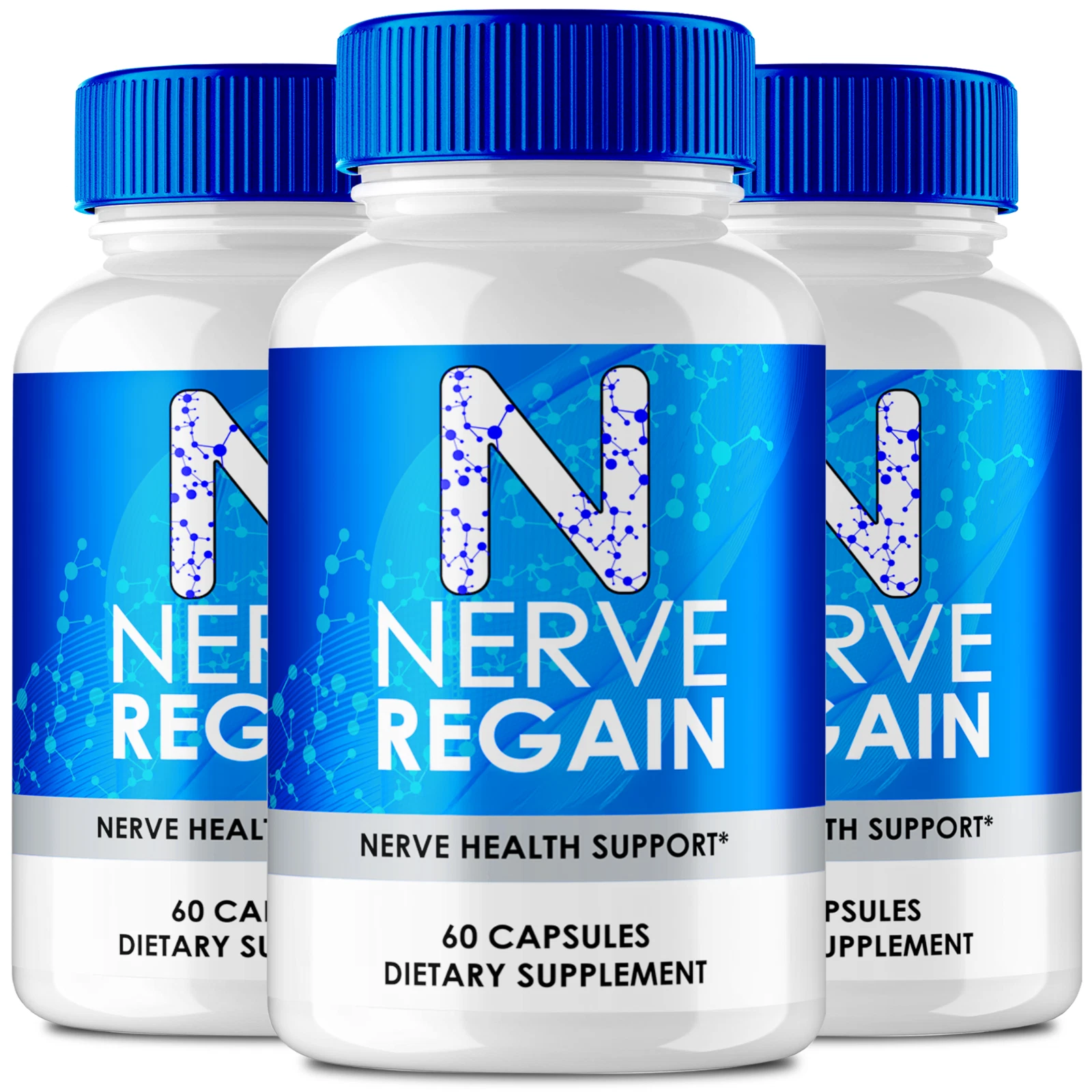 (3 Pack) Nerve Regain Pills, Premium NerveRegain Nerve Support Formula Capsules