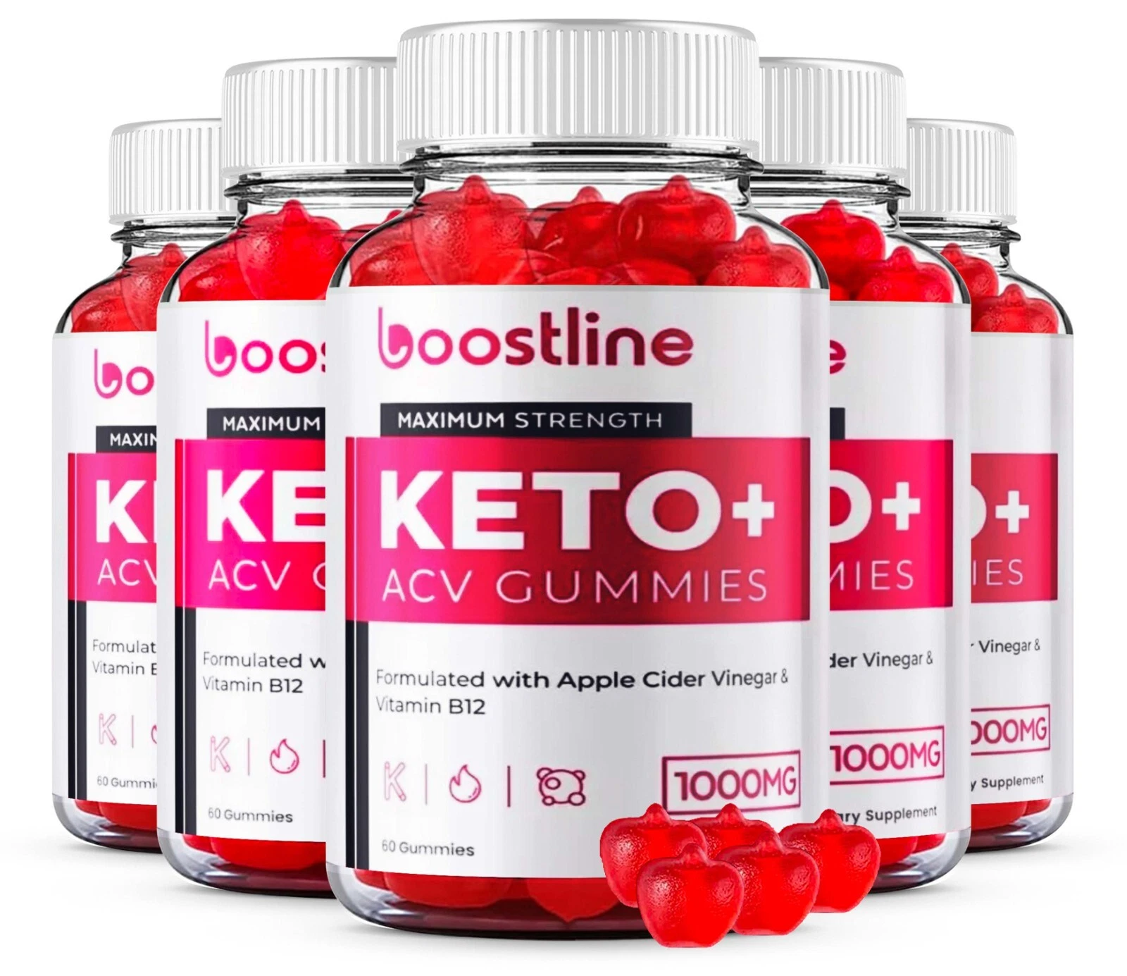 Boostline Keto ACV Gummies Maximum Strength Supplement (300 Gummies) 5-Pack