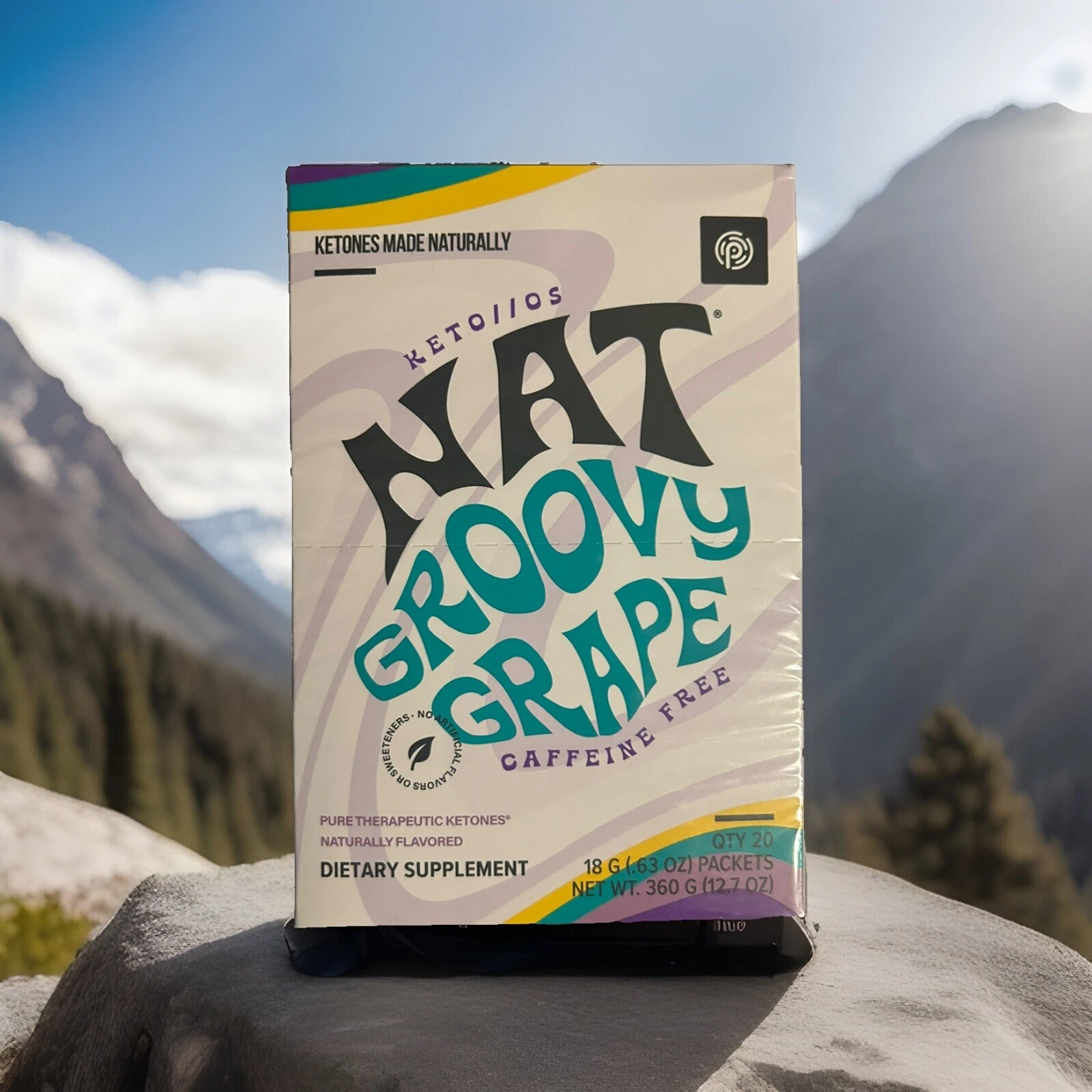 PRUVIT Keto OS NAT Cetonas Groovy Uva Libre de Cafeína. 20 PAQUETES Envío Gratis.