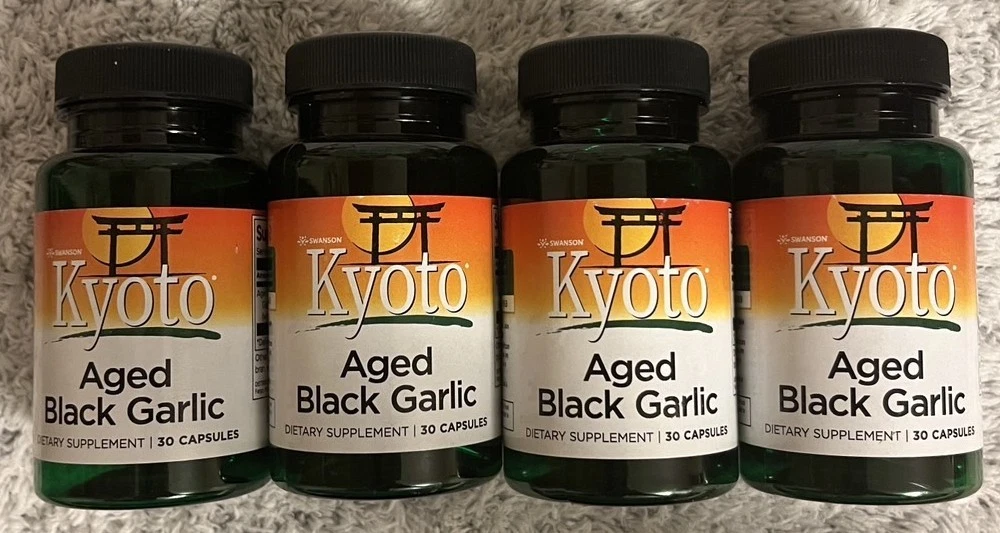Kyoto Aged Black Garlic 650MG 4X 30 Caps Natural Immune Support & Heart Health