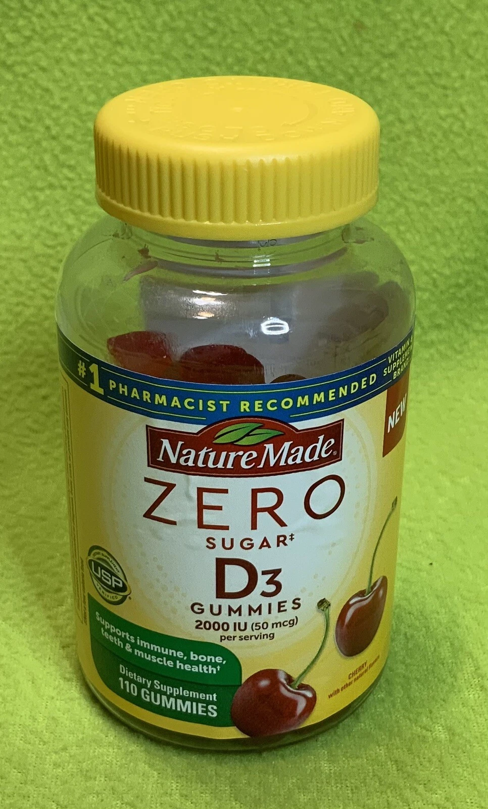 Nature Made Vitamin D3 Gummies 2000IU, 110 gummies, expiration date 01/2026