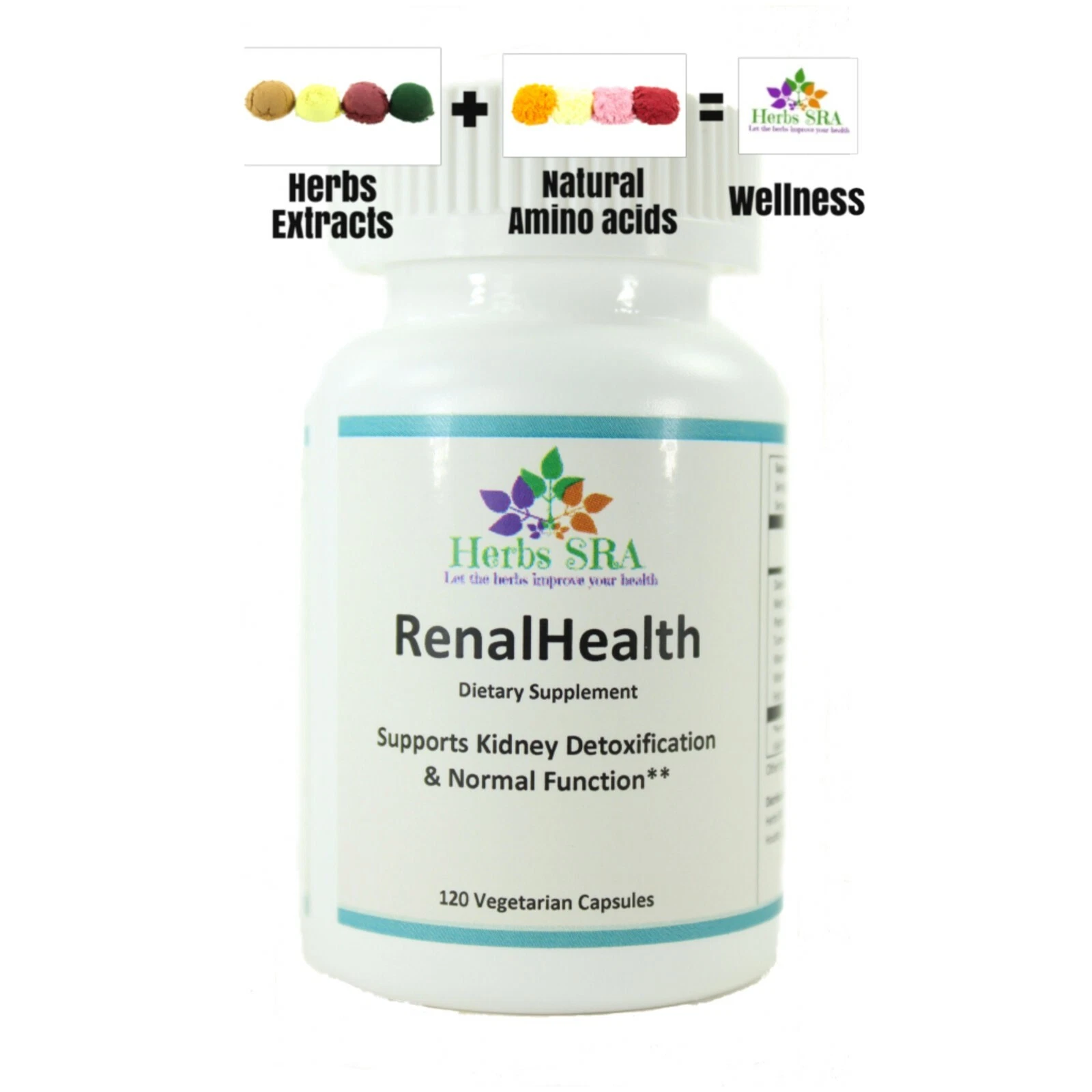 HEALTHY RENAL FUNCTION, 120 Capsules, Pain Relief, Biomedical Natural Formula.