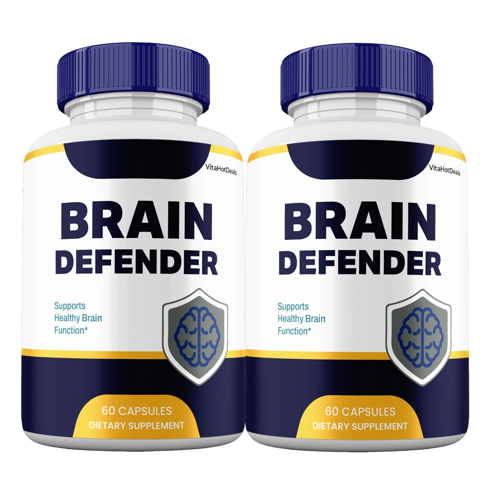 Brain Defender Capsules, Maximum Strength Pills Cognitive and Brain (2 Pack)