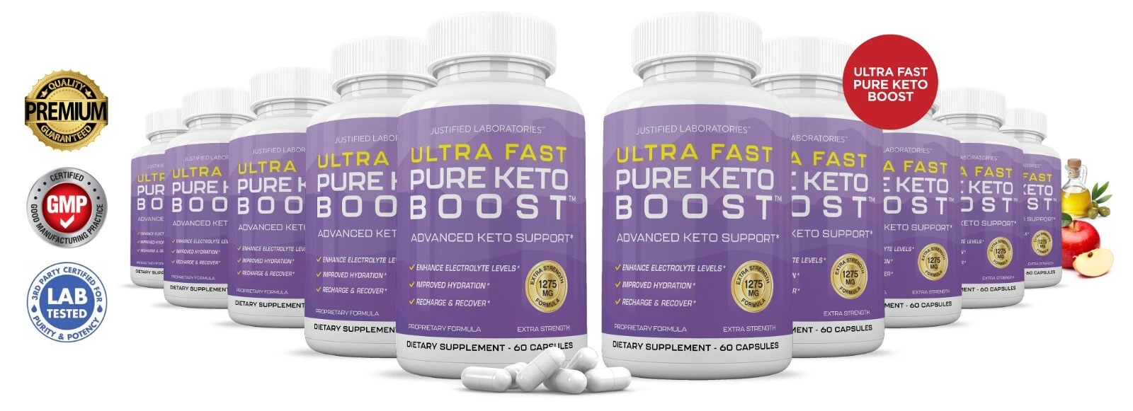 Ultra Fast Pure 1500 Keto ACV Pills 1275MG New Improved Formula 10 Pack