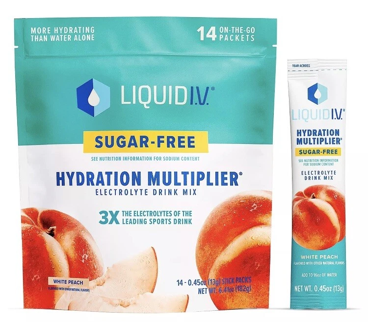 Liquid I.V. White Peach Hydration Multiplier Sugar-Free • Hydration Powder