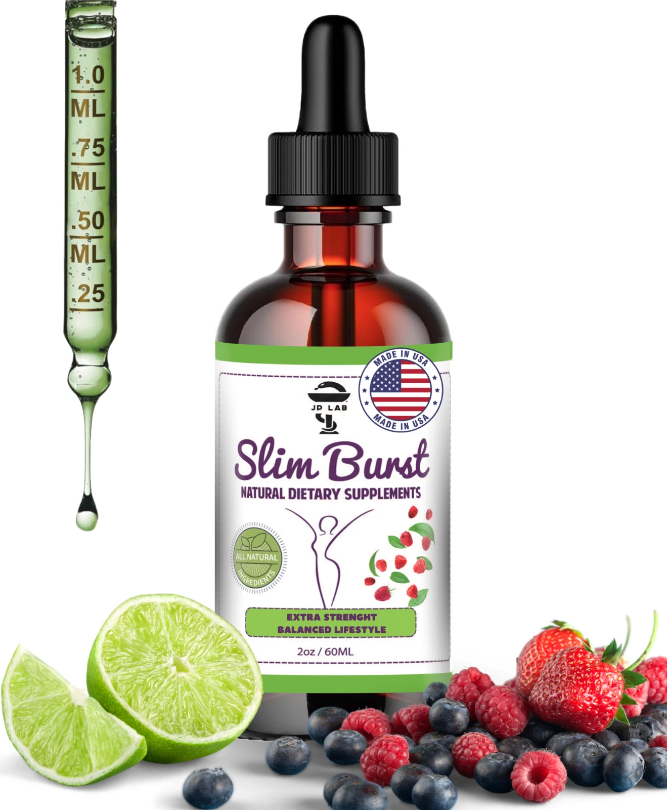 Slim Burst Dietary Drops - Official SlimBurst Tea Drops, Liquid Drop Supplement