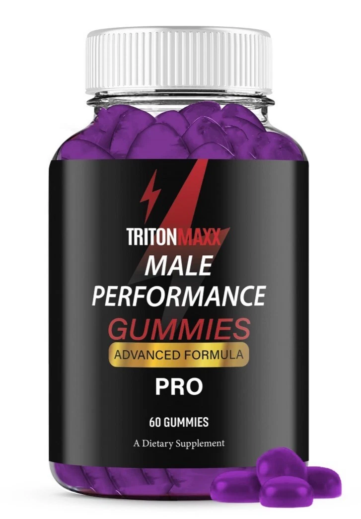 Triton Maxx Gummies for Men Max Strength Formula Vitamin Supplement 60 Gummies