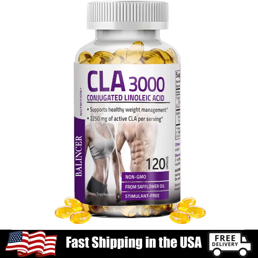 CLA 3000 - Fat-burning agent, helps with weight loss, shapes lean muscle,120caps