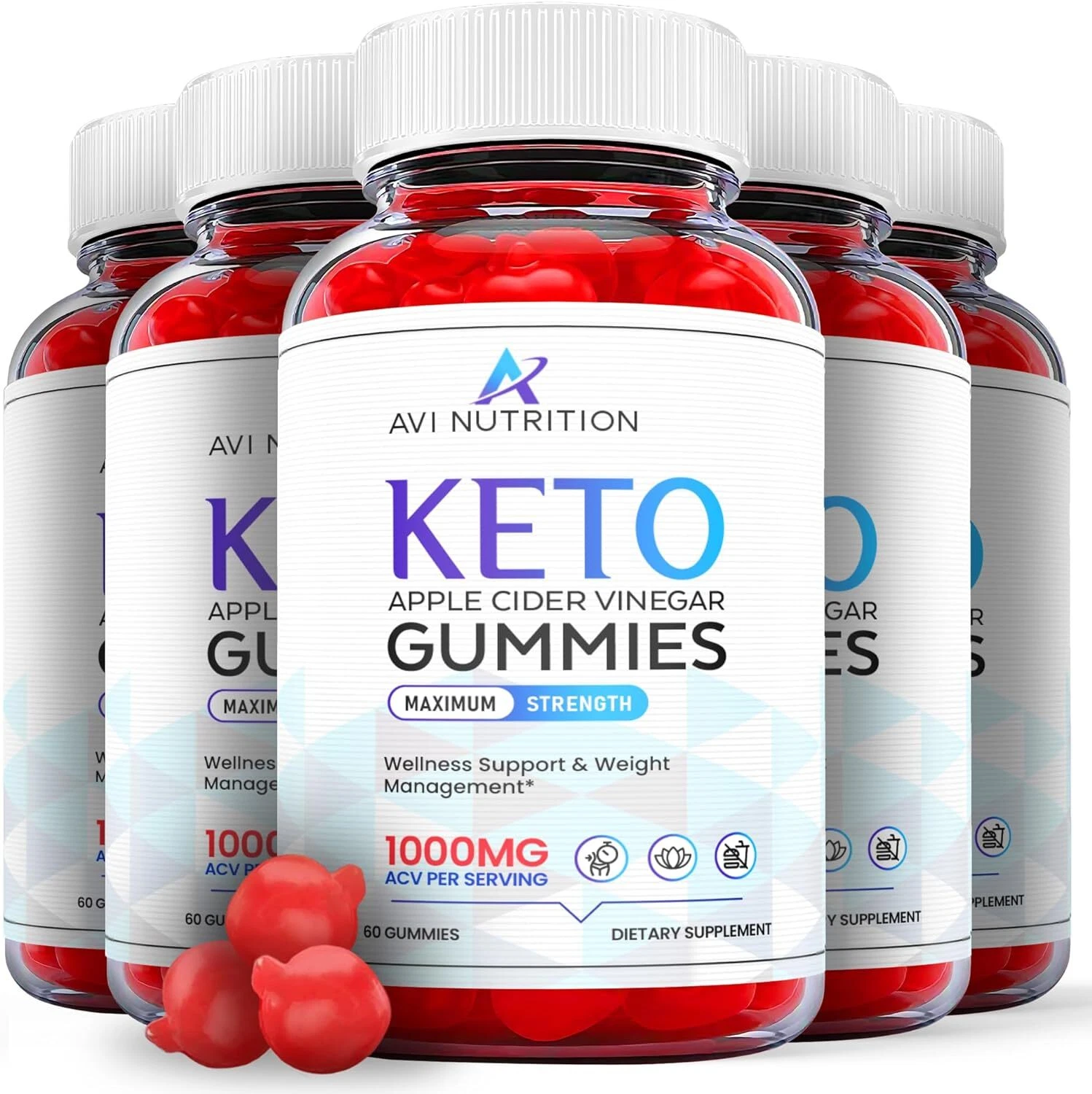 AVI Nutrition Keto Gummies - AVI Nutrition ACV Gummys Weight Loss ORIGINAL-5Pack