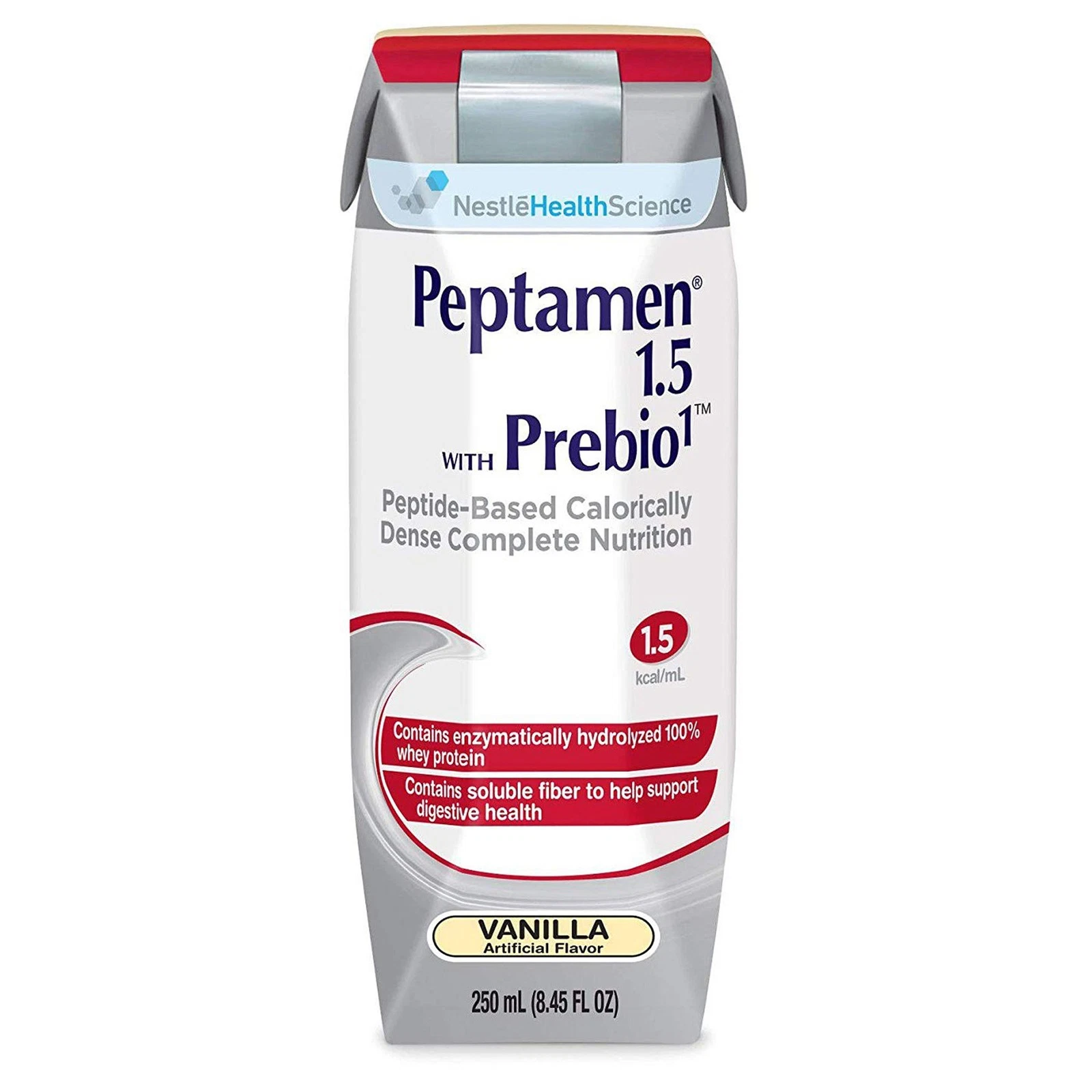 Nestle Peptamen Oral Supplement Vanilla 250 mL Carton 24 Ct