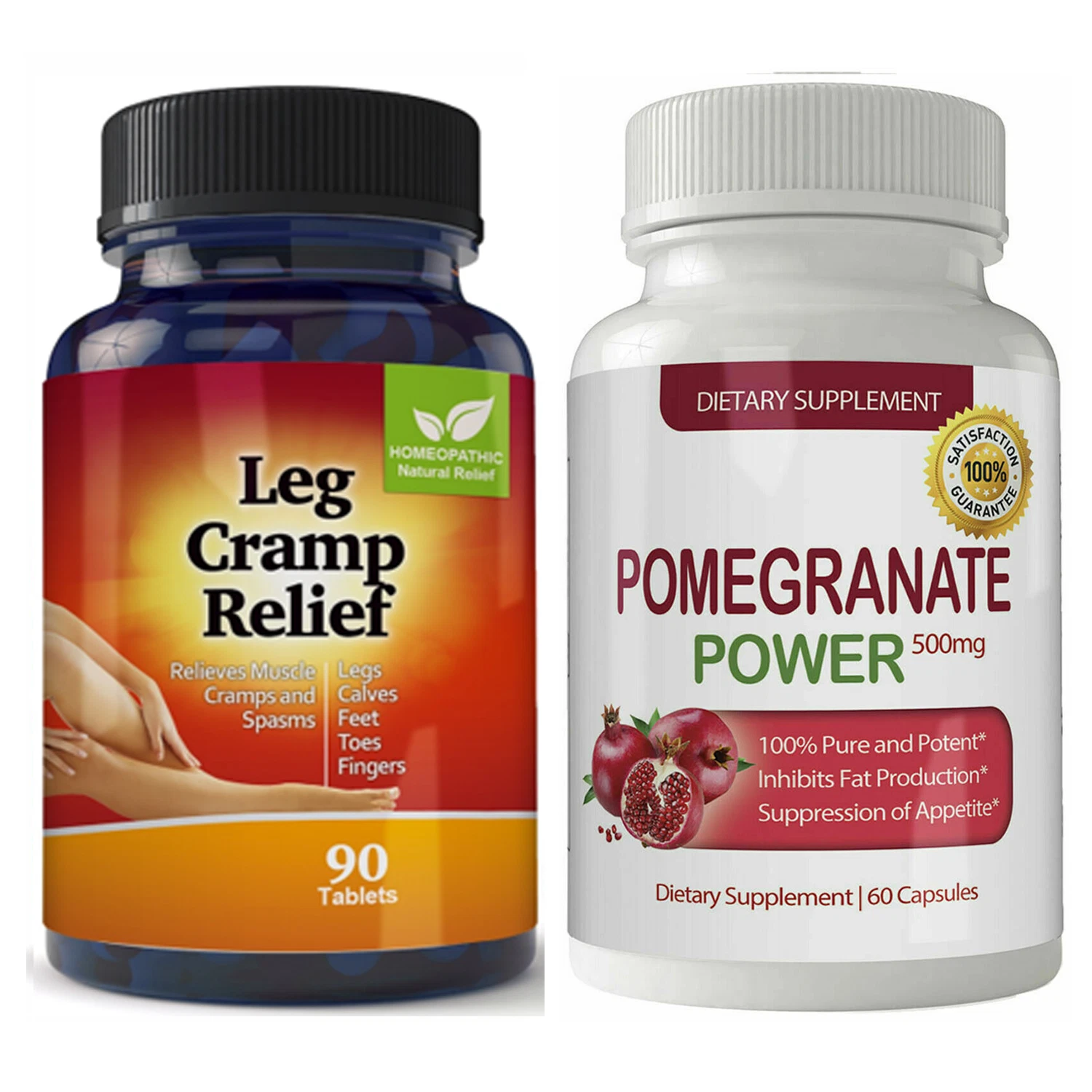 Leg Cramp Muscle Spasms Relief & Pomegranate Extract Weight Loss Supplements