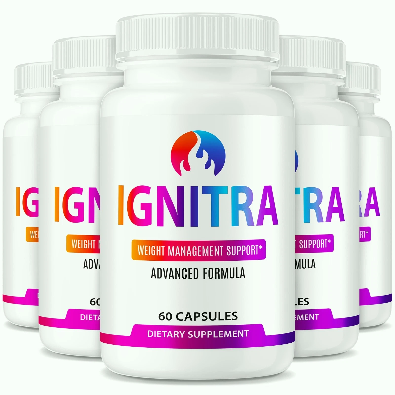 (5 Pack) Ignitra Capsules for Weight loss, Advanced Fat-Burning Support Formula