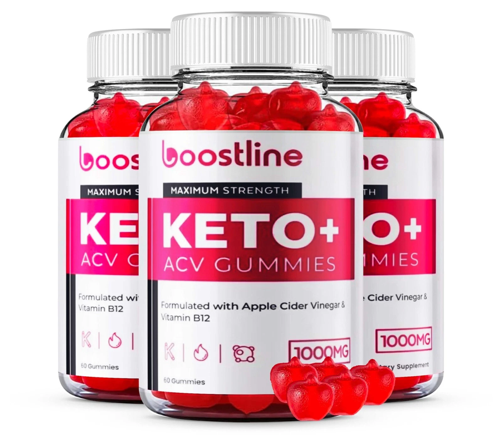 Boostline Keto ACV Gummies Maximum Strength Supplement (180 Gummies) 3-Pack