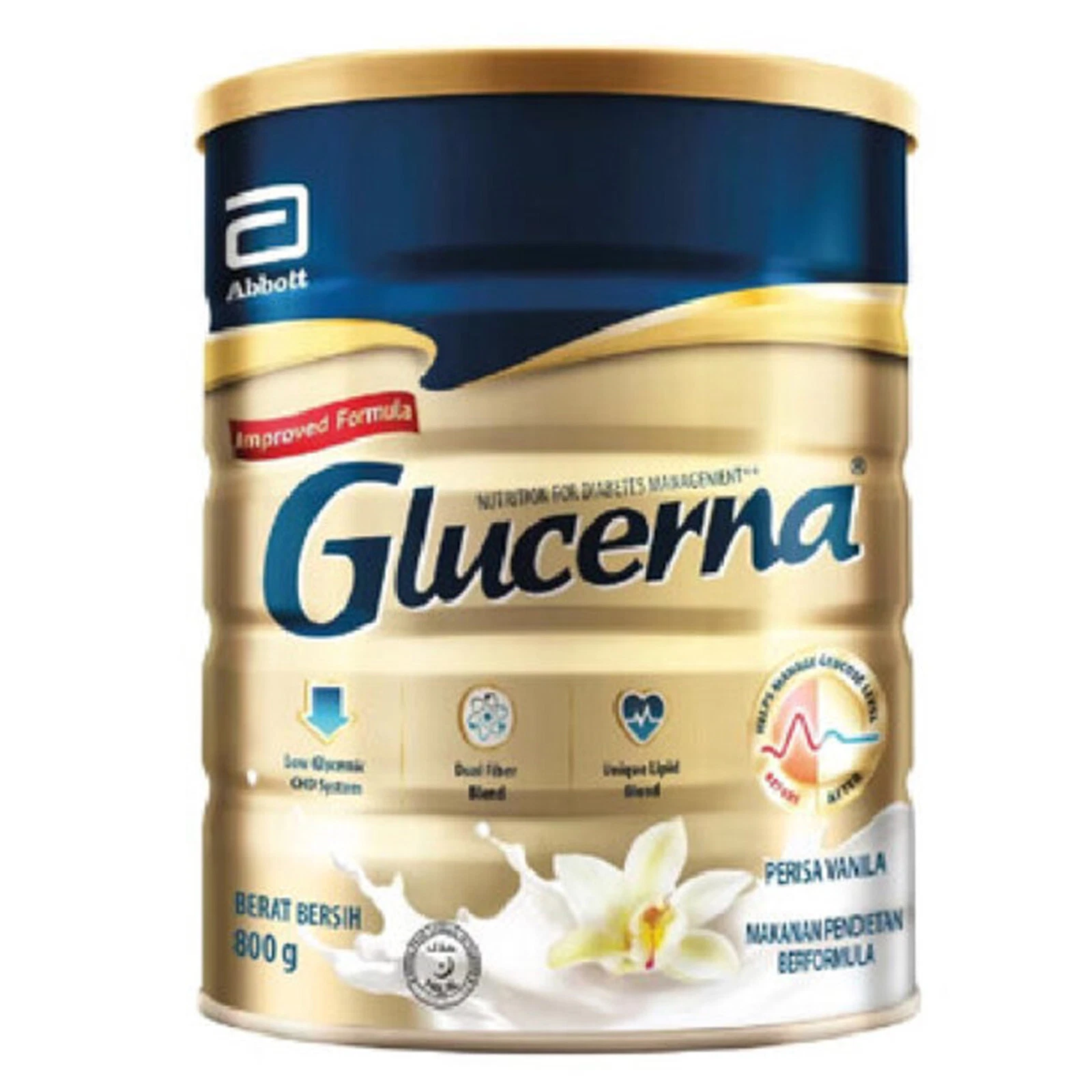 Glucerna Triple Care Diabetic Milk Powder Vanilla 800g Free shipping EXP 02 2026