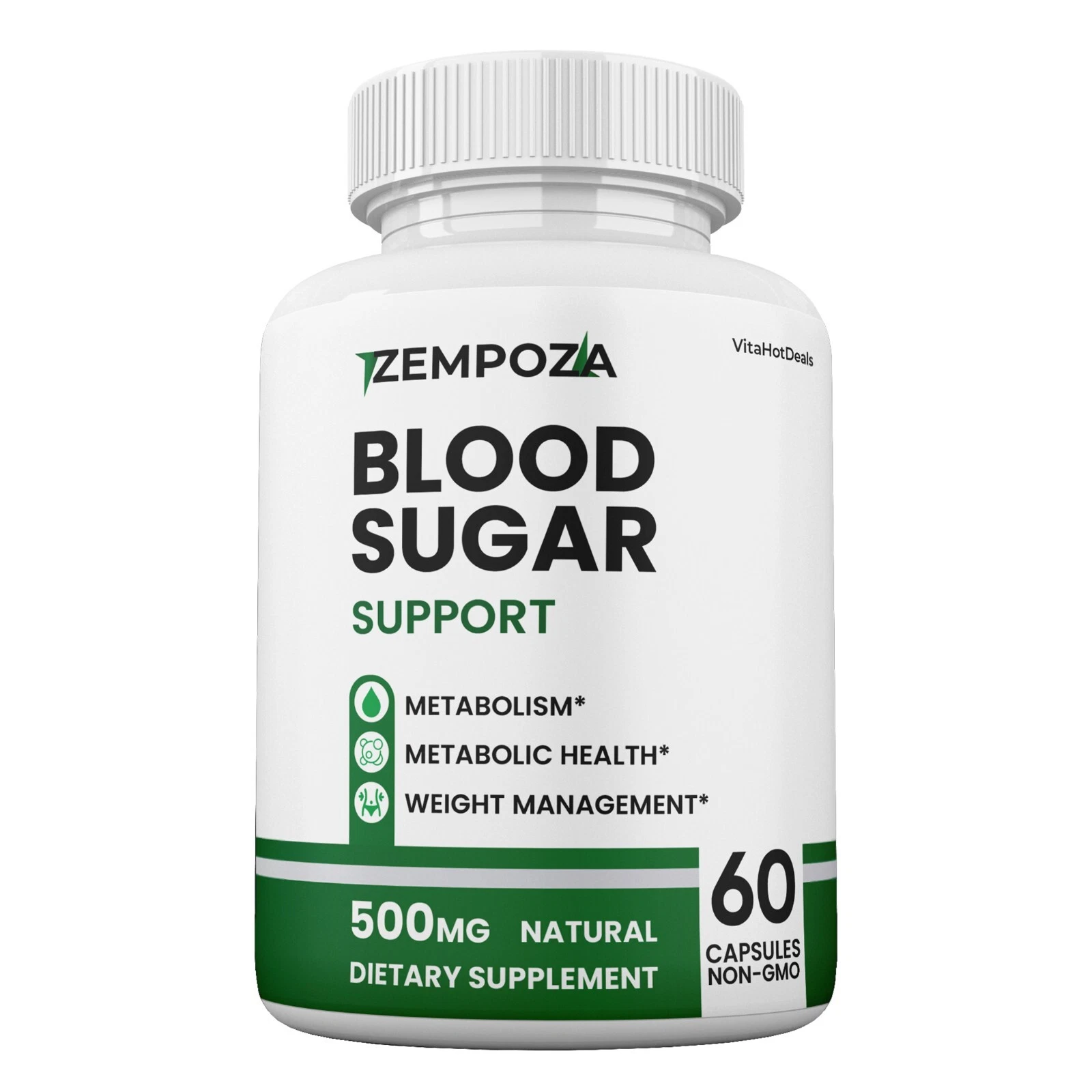 Zempoza Blood Sugar Capsules, Official Capsules Maximum Strength (1 Pack)