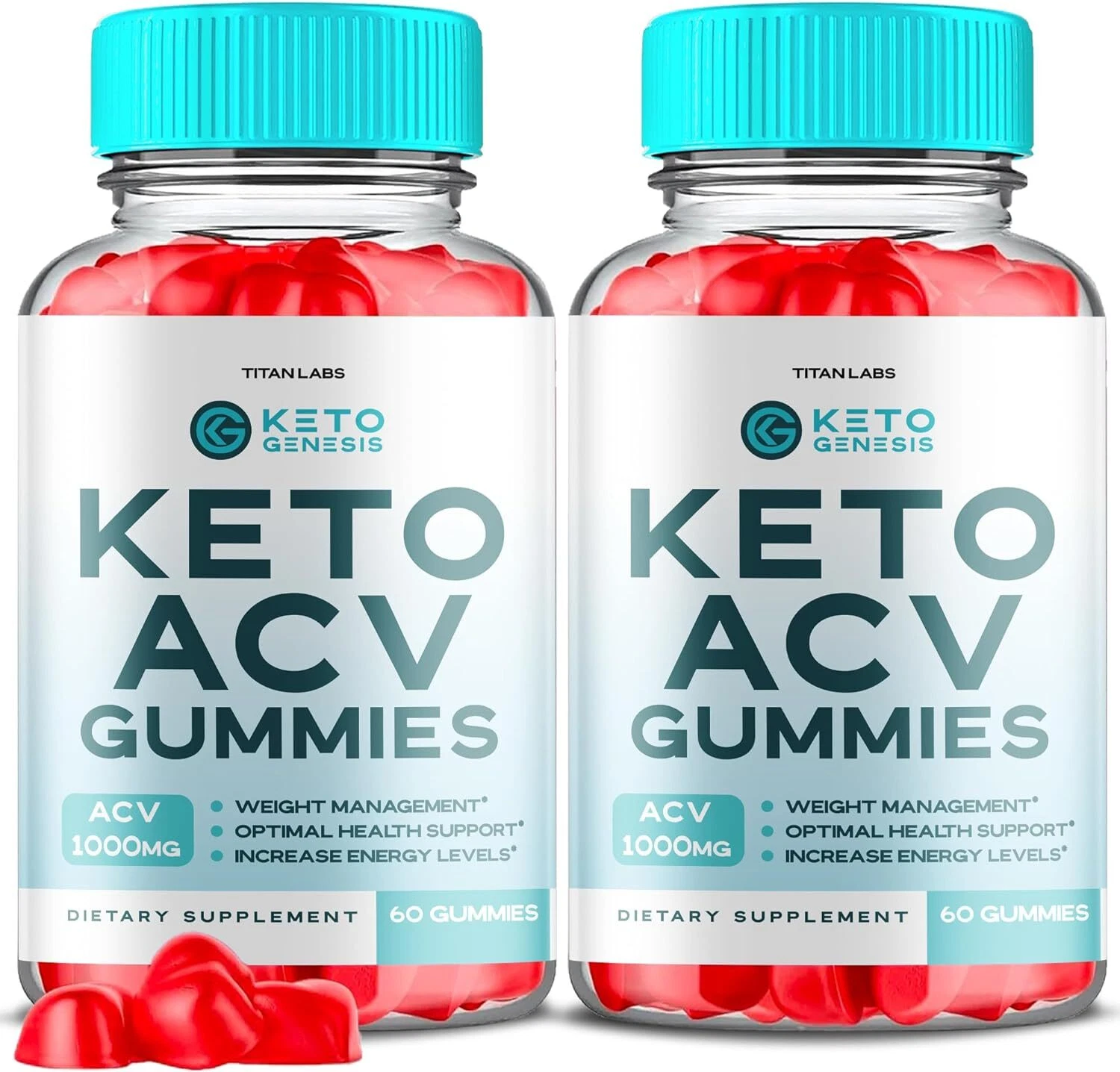 (2 Pack) Keto Genesis Gummies, Genesis Keto ACV Keto Gummies (120 Gummies)
