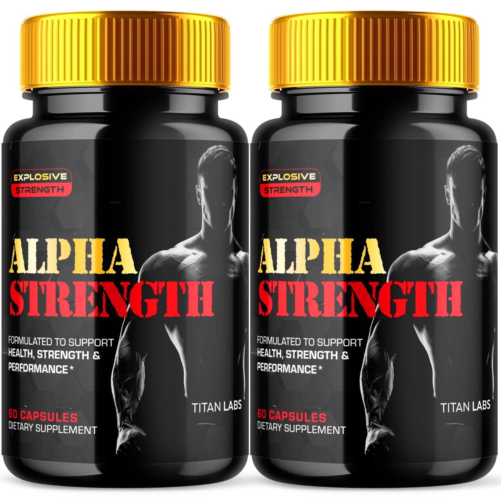 Alpha Strength - Health, Performance & Strength Support for Men (2 Pack)