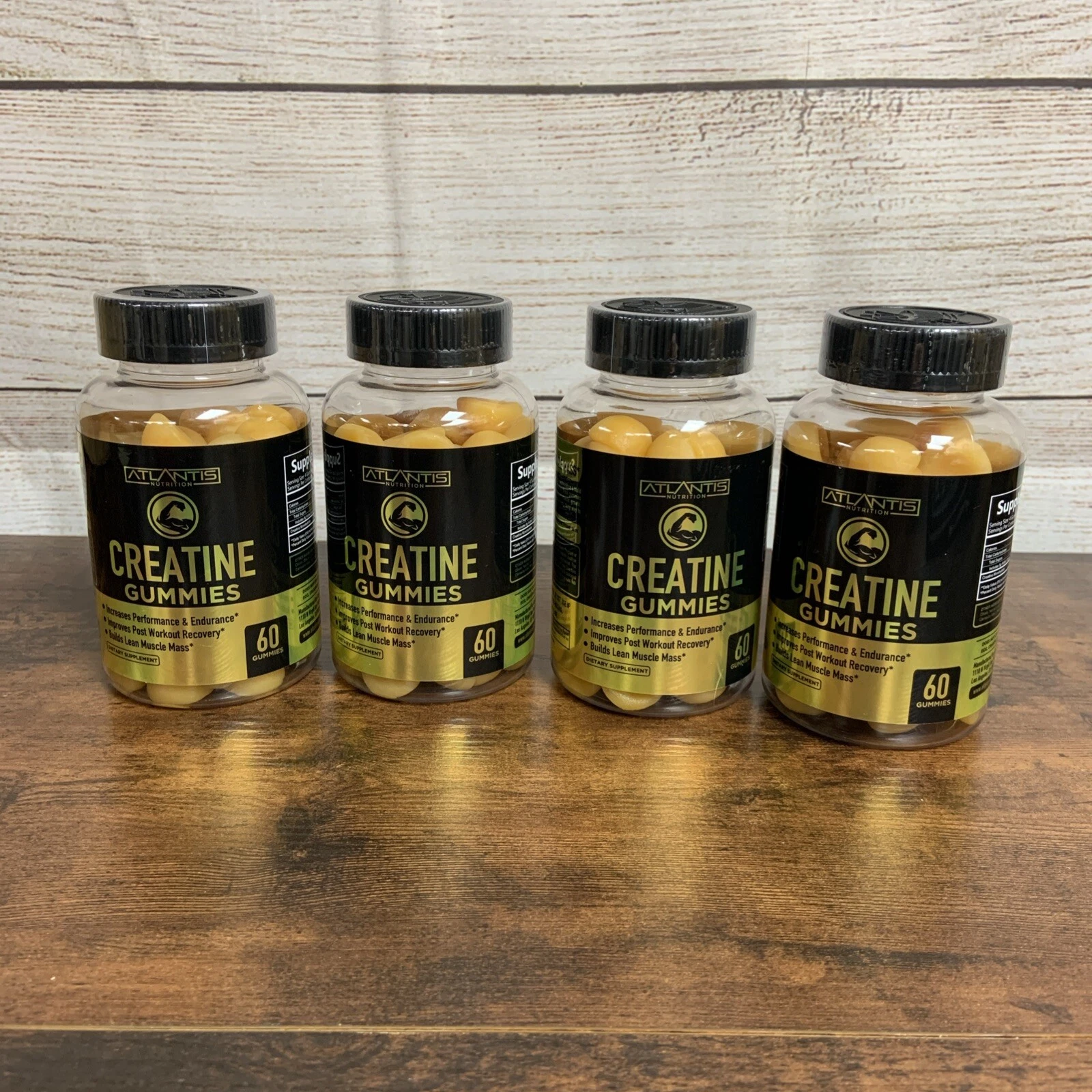 Creatine ATLANTIS Gummies Strength Recovery Athletic Performance 60 Gummy USA 4X