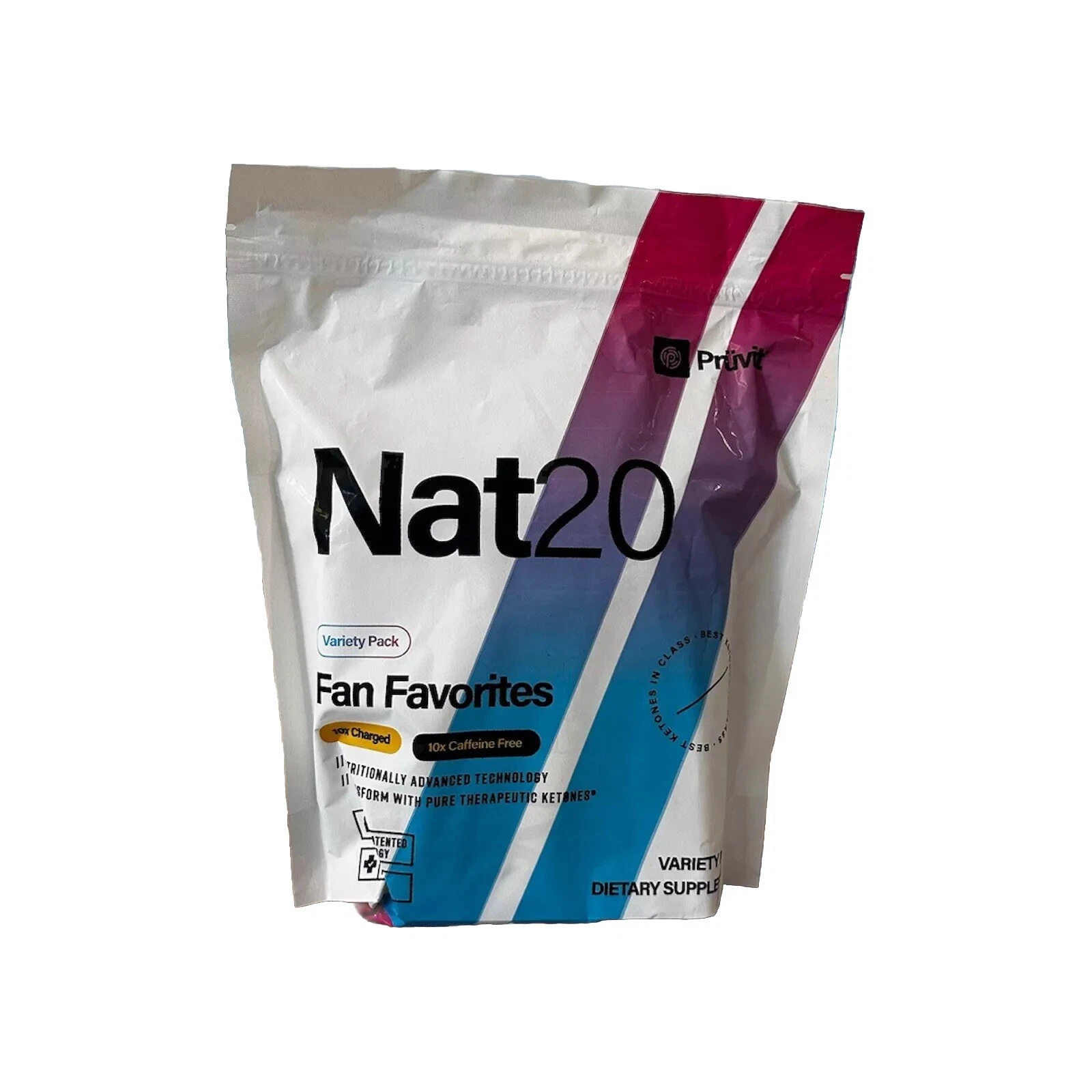 PRUVIT Keto OS Nat20 Fan Ketones Supplements 20 PK Free Shipping EXP: 02/2026