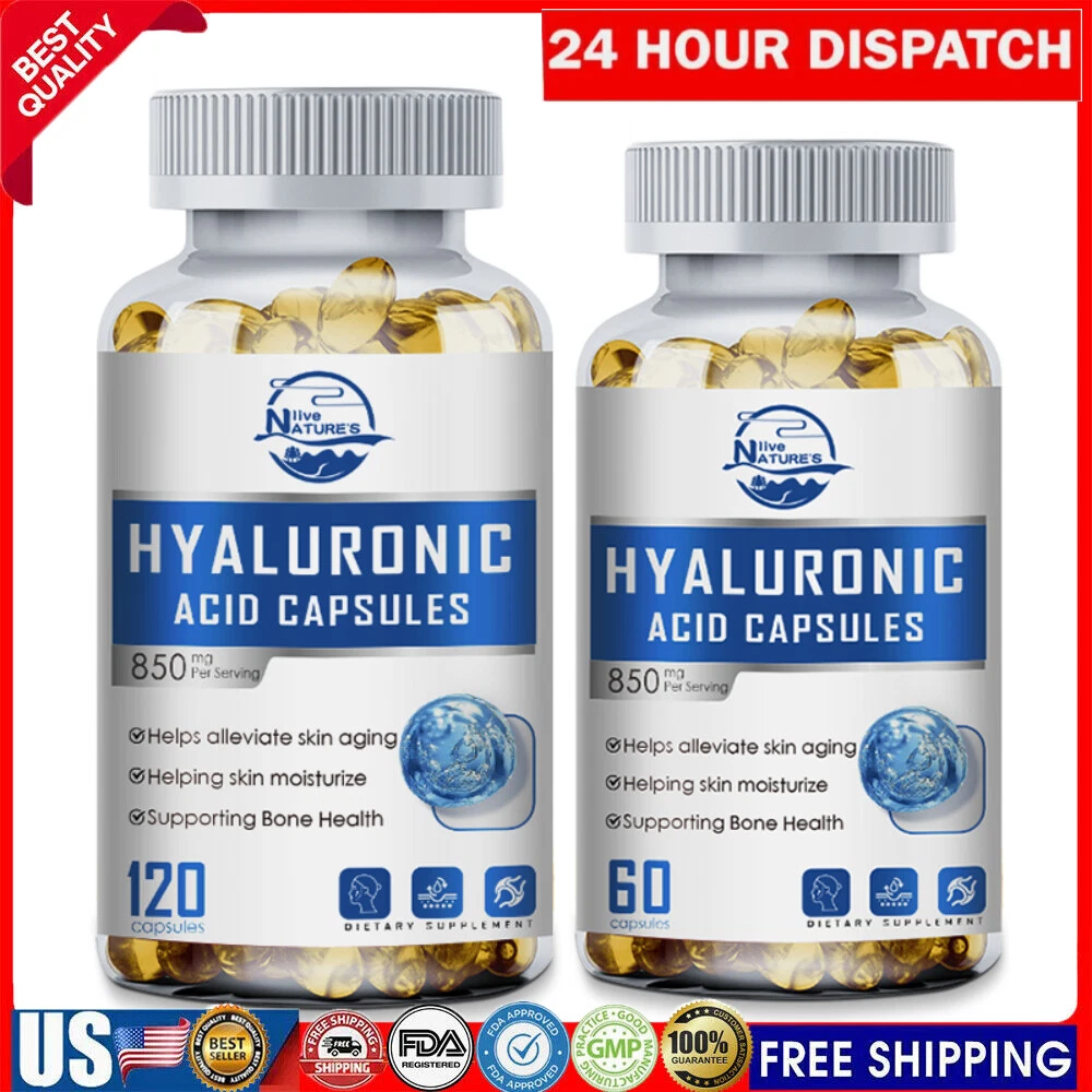 Hyaluronic Acid 850mg Capsules Anti-Aging & Reduce Fine Lines