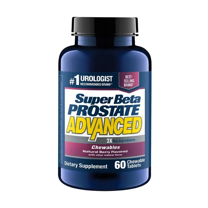 SUPER BETA PROSTATE ADVANCED 3x Chewables Berry Flavored 60 ct tablets Chewables