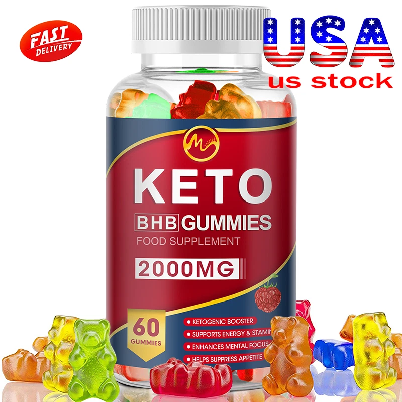 Keto BHB Gummy 60pcs Fat Burner ACV Weight Loss Supplement Boost Energy 2000mg