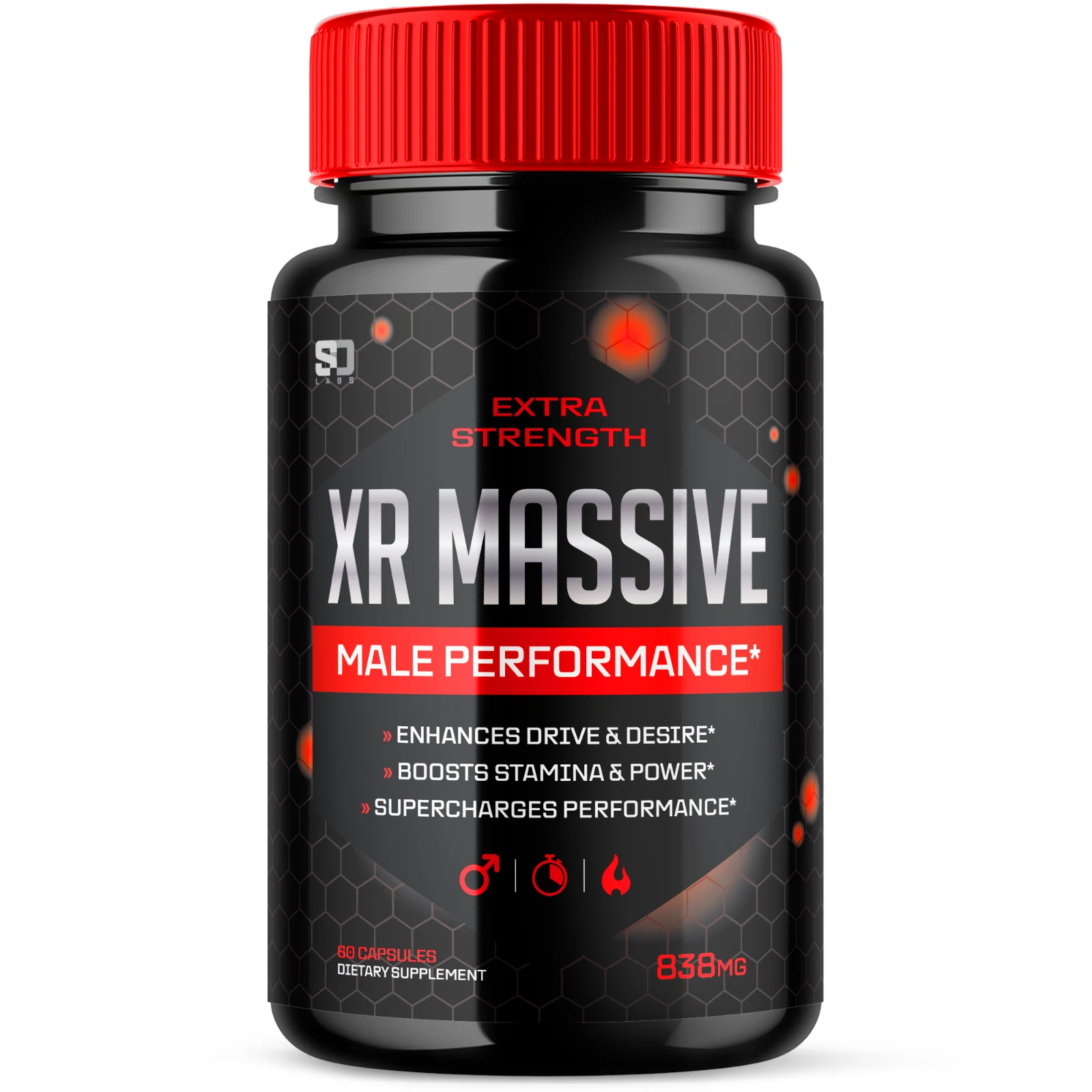 (1 Pack) XR Massive Men Pills, Maximize Energy, Vitality & Stamina 60 Capsules