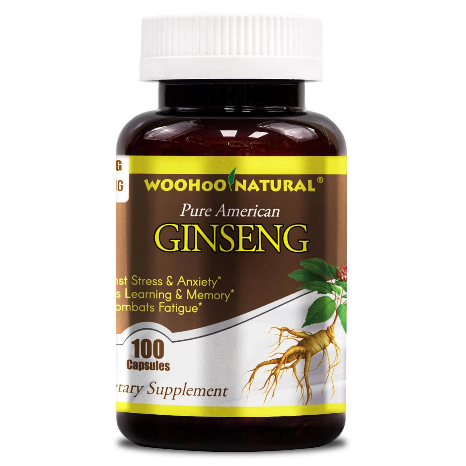 Pure American Ginseng Capsules 500mg 100 Capsules
