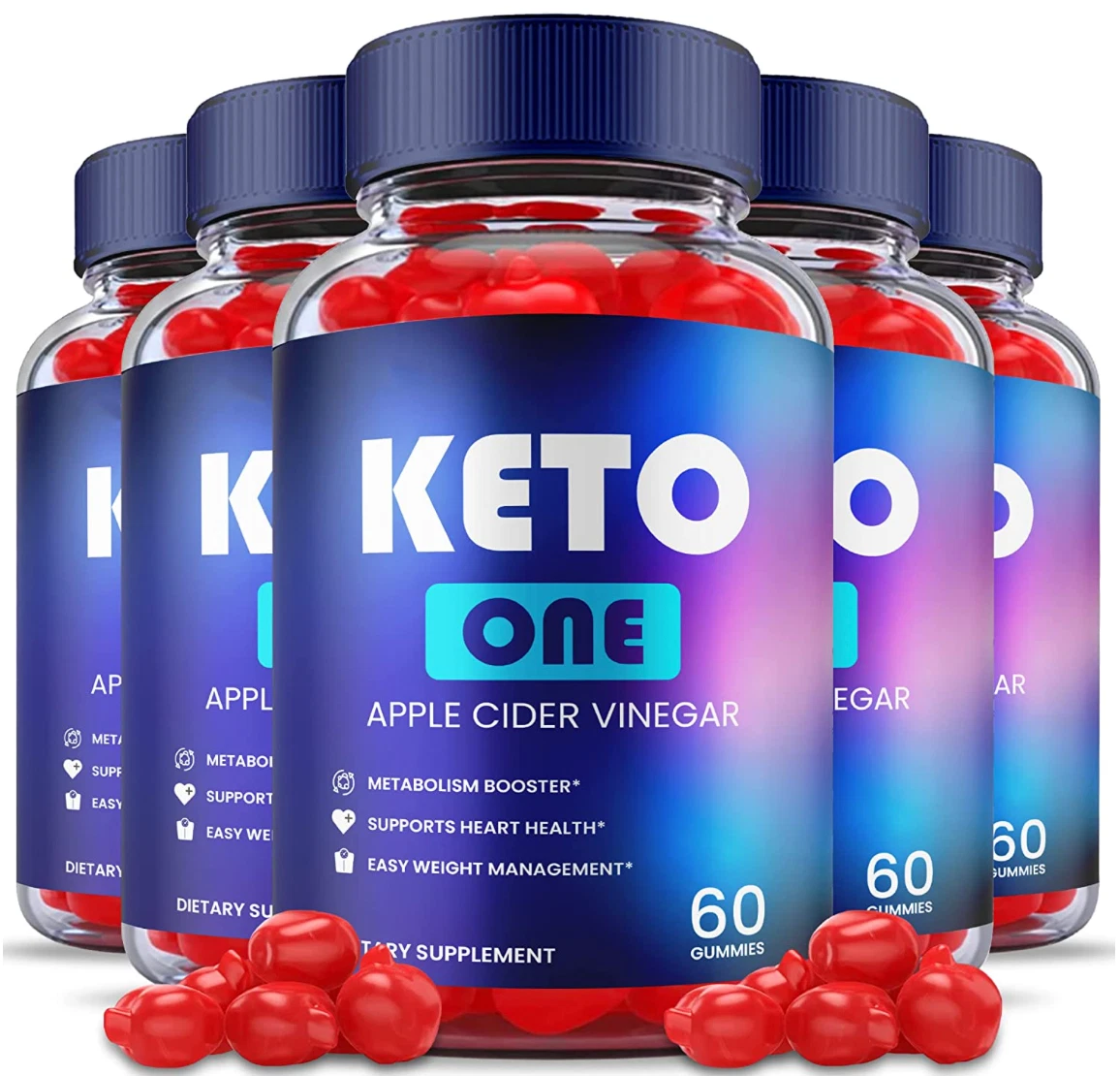 (5 BOTTLES) Keto One ACV Gummies: Weight Loss Supplement