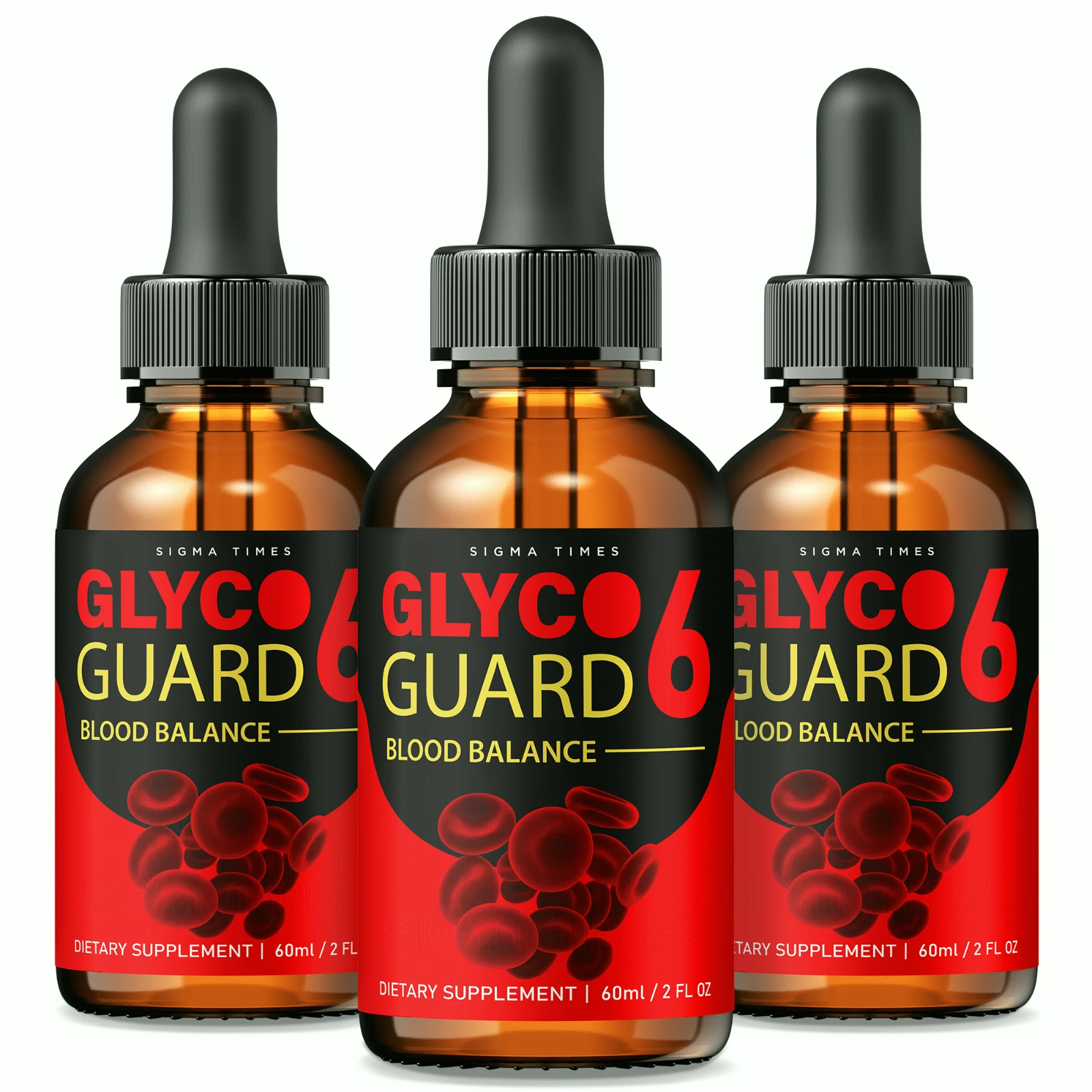 (3 Pack) Glyco Guard 6 Drops, Advanced Blood Health Support Formula