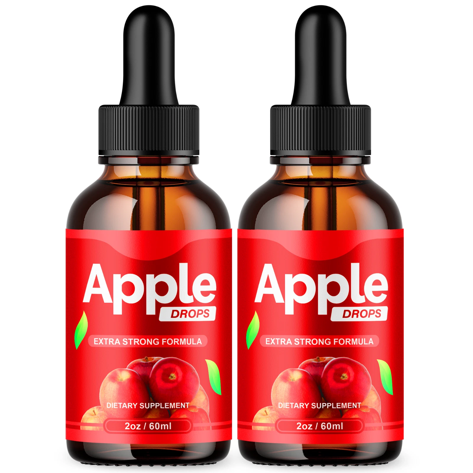 2 Pack Apple Keto Drops Maximum Strength Weight Management Supplement 120ML